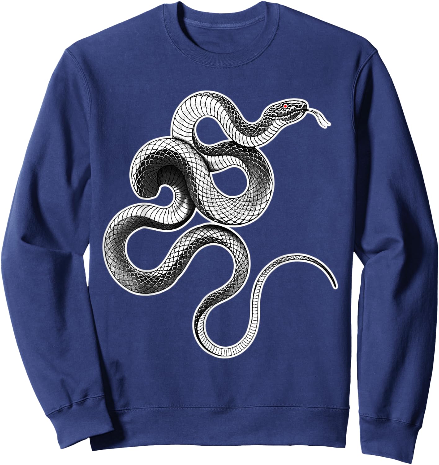 Snake Serpent Mamba Blackwork Sweatshirt - Sweatshirt | Navy