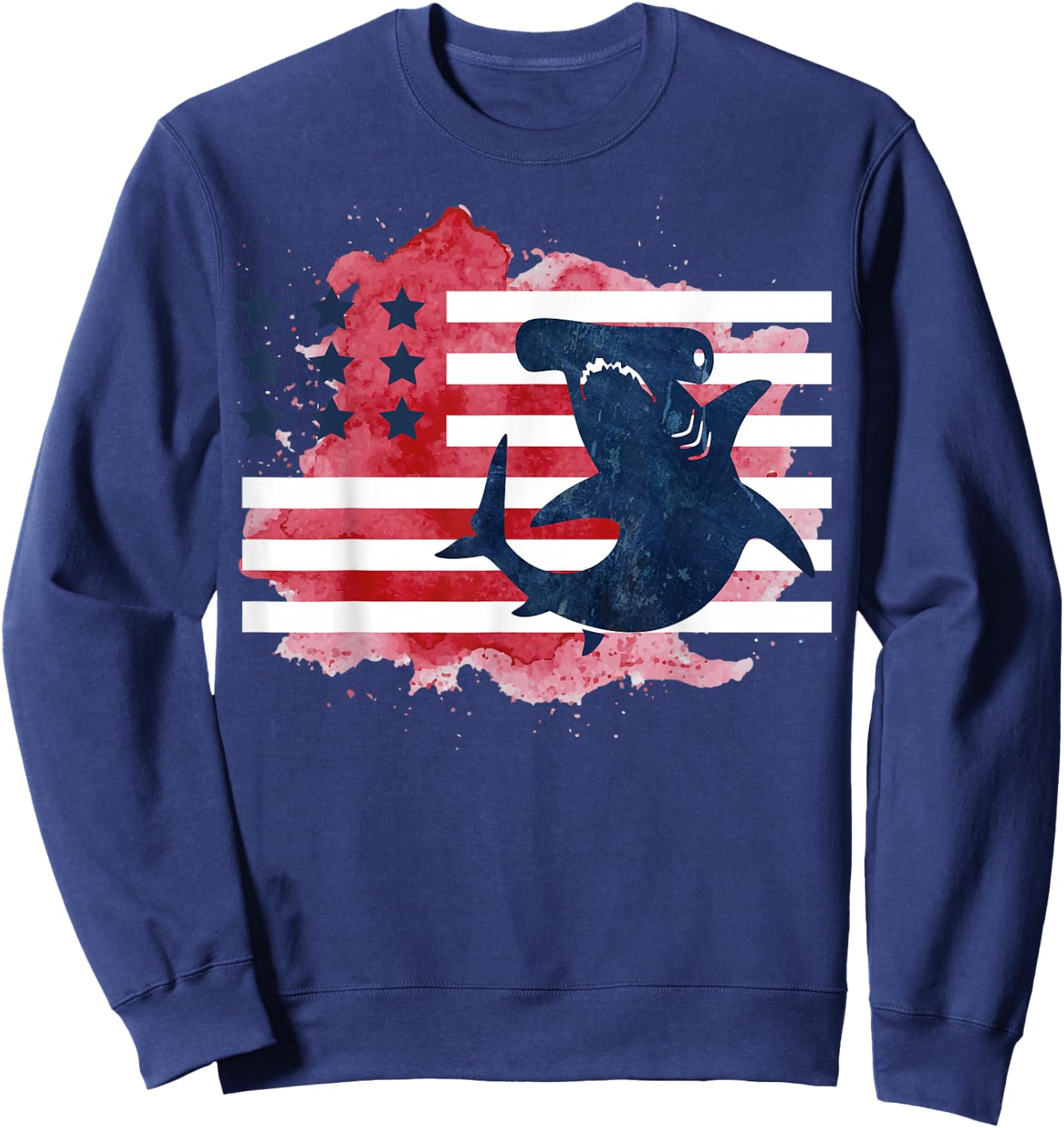 Hammerhead Shark Shirt Underwater Ocean Hammerhead Shark Sweatshirt - Sweatshirt | Navy