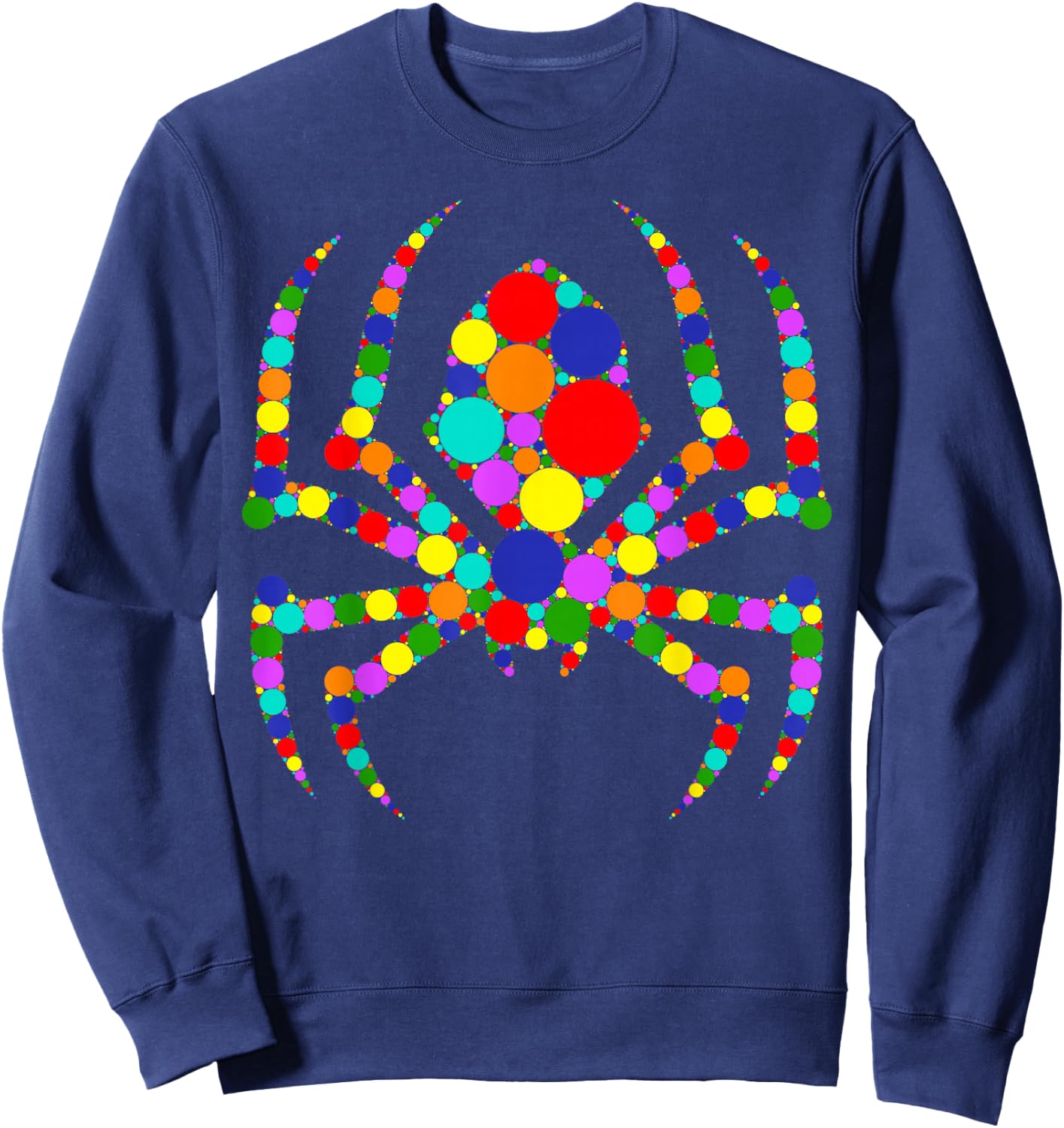 Funny Spider Polka Dots Happy Dot Day Spider Lovers Kids Sweatshirt - Sweatshirt | Navy
