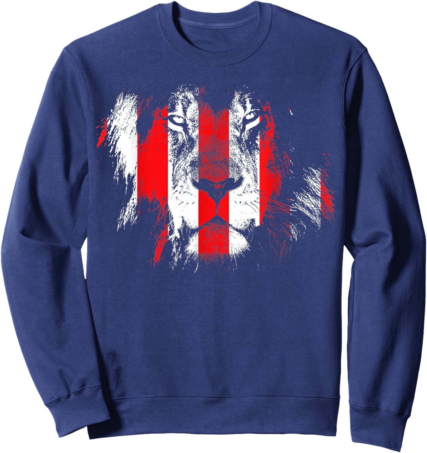Red And White Lion Face Bilbao Sweatshirt - Sweatshirt | Navy
