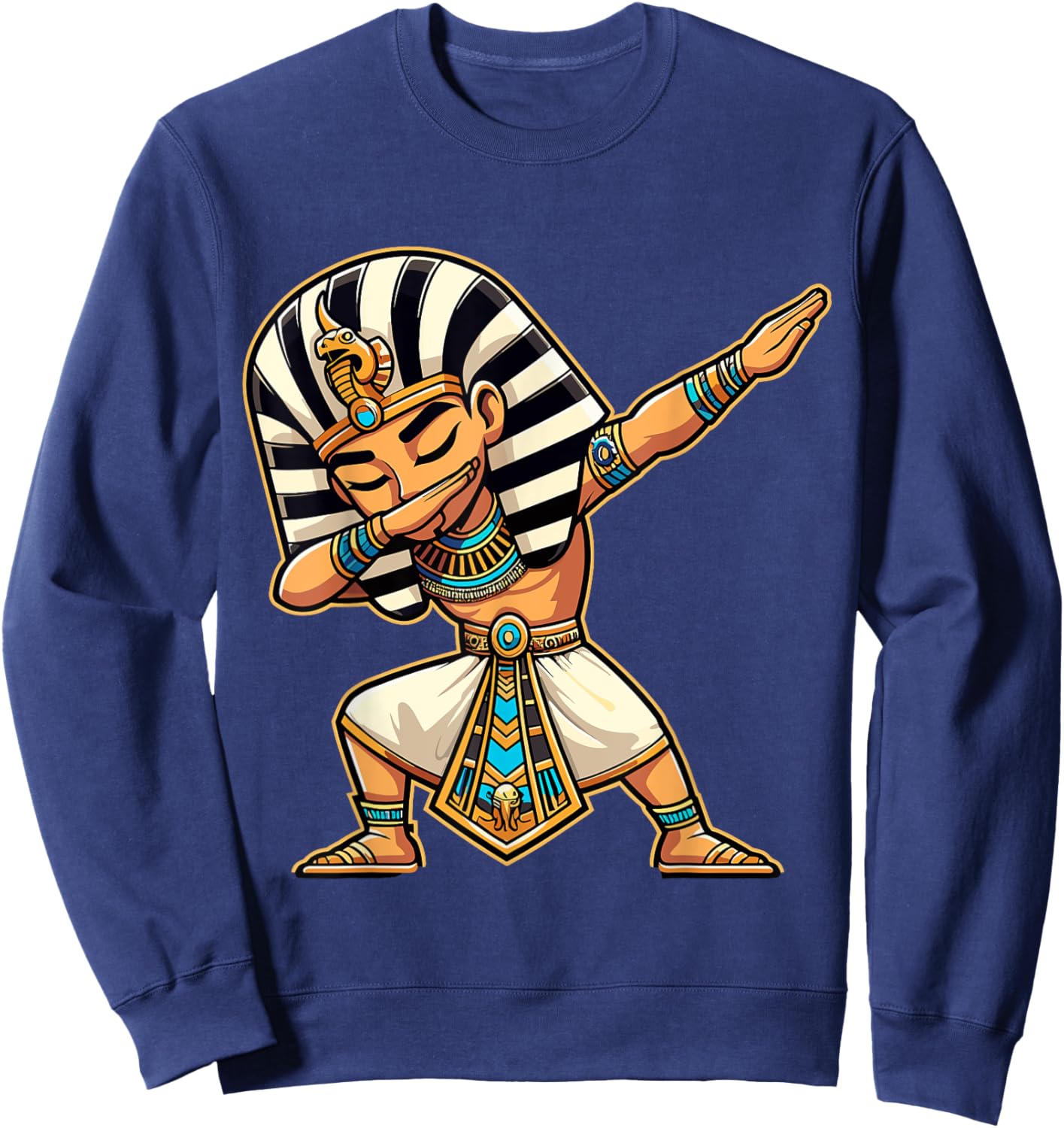 Ancient Egyptian Dabbing Boys Hieroglyphics Egypt Pharaoh Sweatshirt - Sweatshirt | Navy