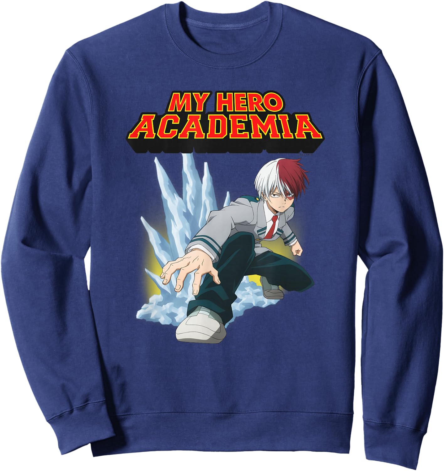 My Hero Academia Shoto Todoroki Half-Cold Half-Hot Sweatshirt - Sweatshirt | Navy