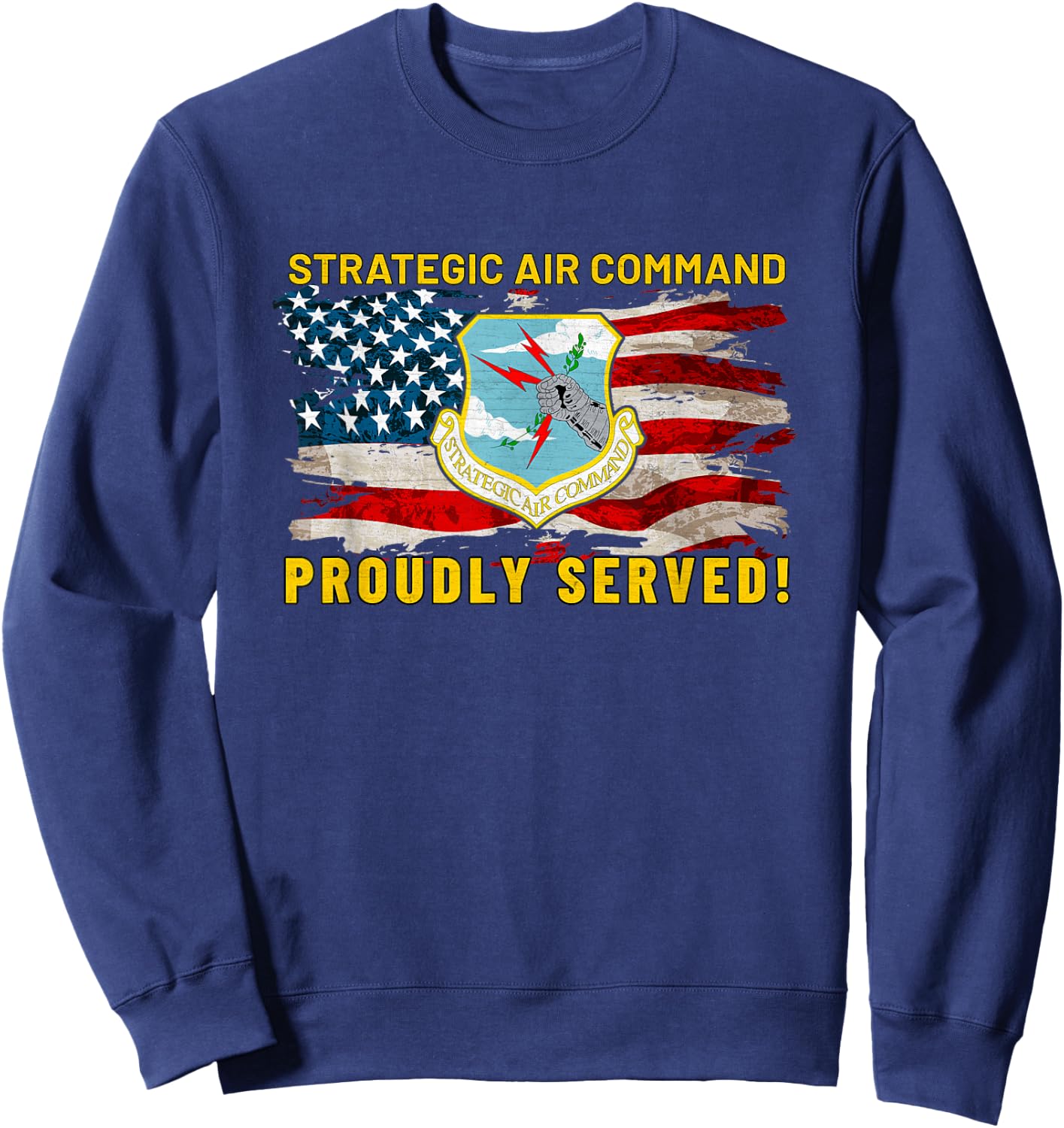 Strategic Air Command SAC US Air Force Vintage Gifts Sweatshirt - Sweatshirt | Navy