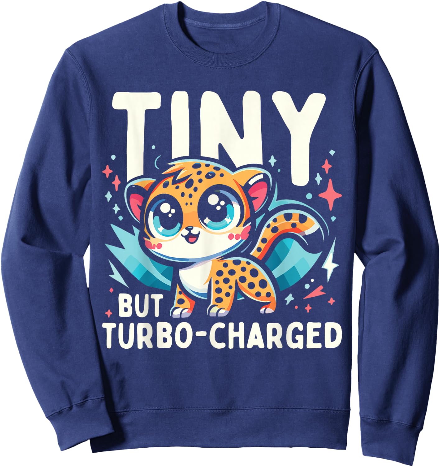 Wildlife Safari Leopard Cheetah Wild Cat Sweatshirt - Sweatshirt | Navy