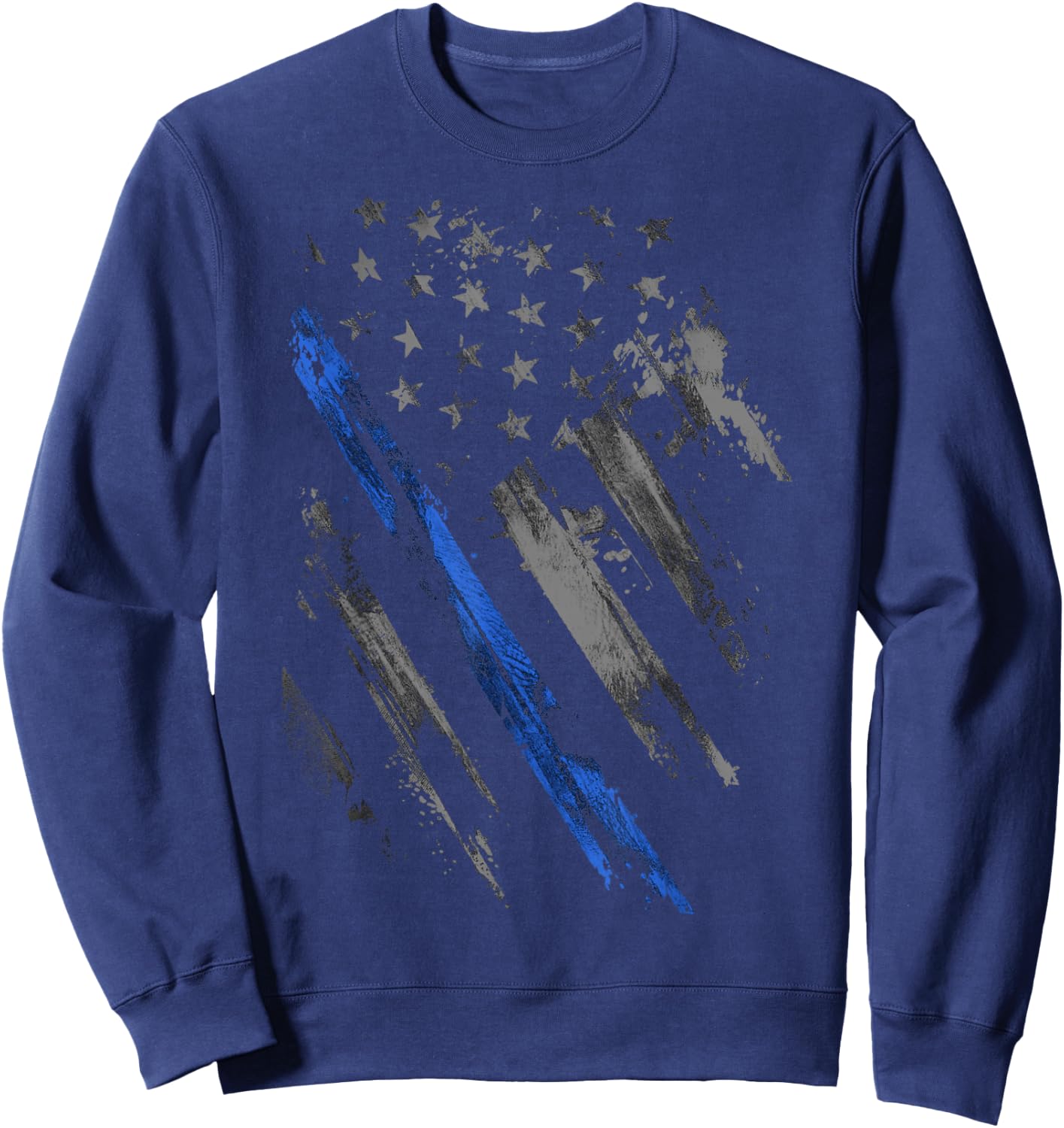 Crosswise Thin Blue Line Flag Sweatshirt - Sweatshirt | Navy