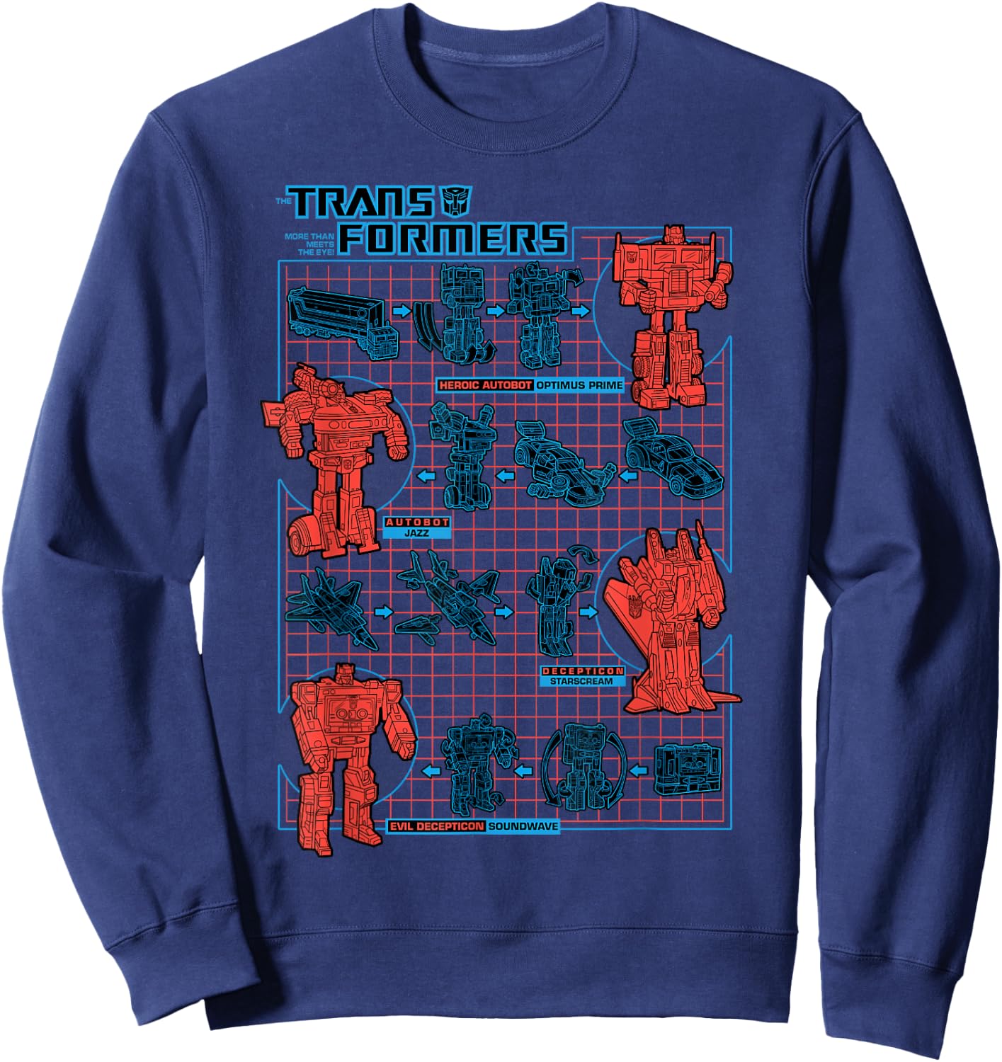 Transformers How To Transform Schematic Sweatshirt - Sweatshirt | Navy
