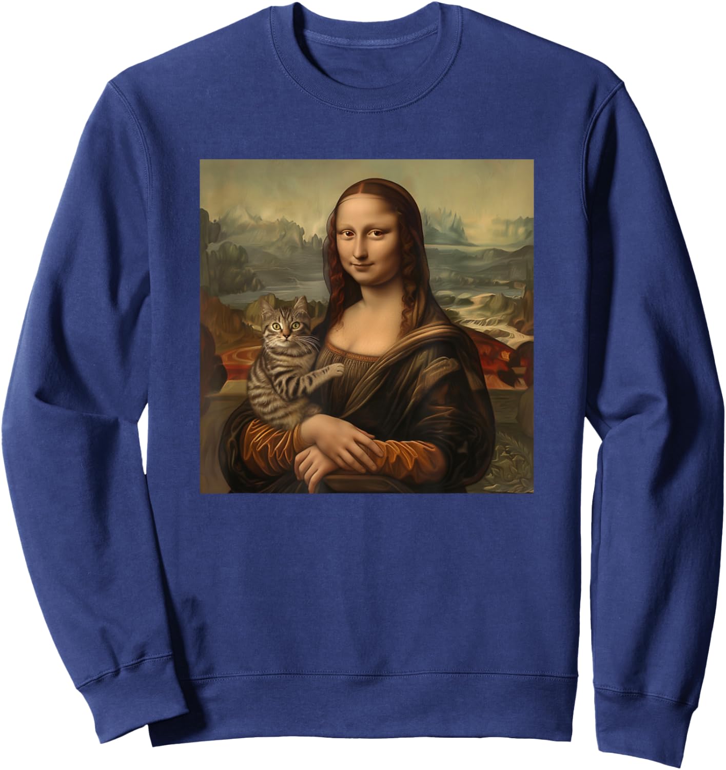 Grey Tabby Cat Shirt Gray Tabby Cats Sweatshirt - Sweatshirt | Navy