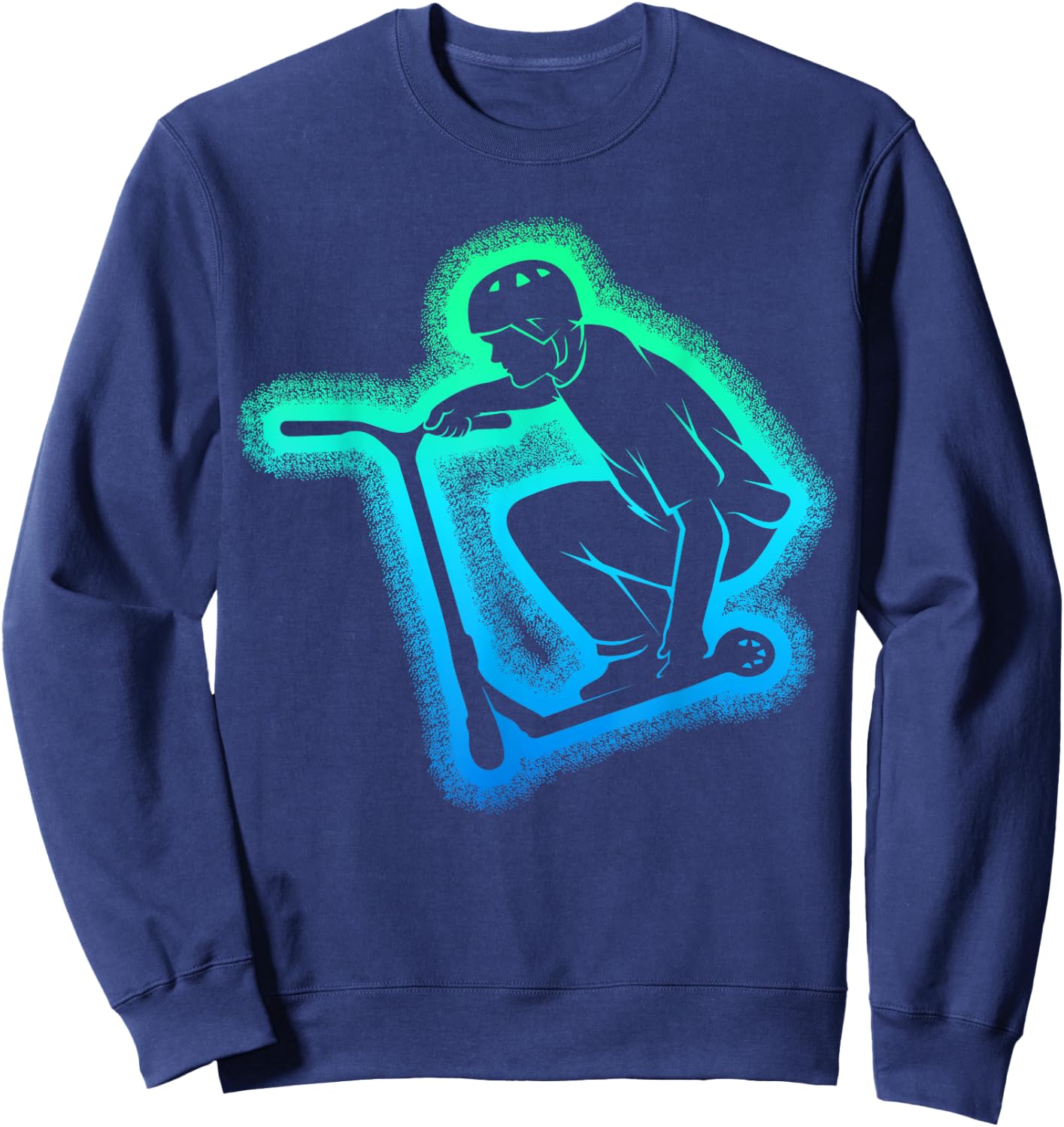 Scooter Stunt Boys Kids Men Sweatshirt - Sweatshirt | Navy