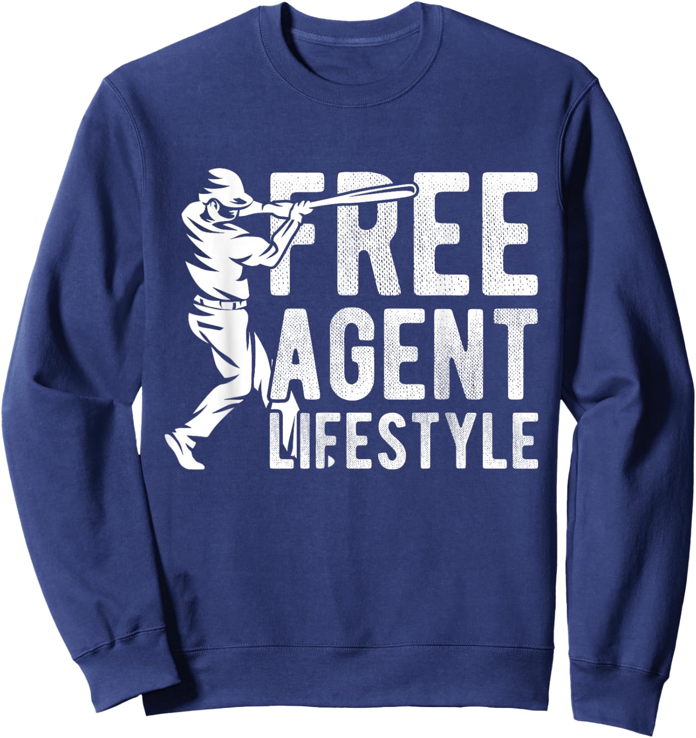 Free Agent Lifestyle Baseball Freedom Baseball Agent Sport Sweatshirt - Sweatshirt | Navy