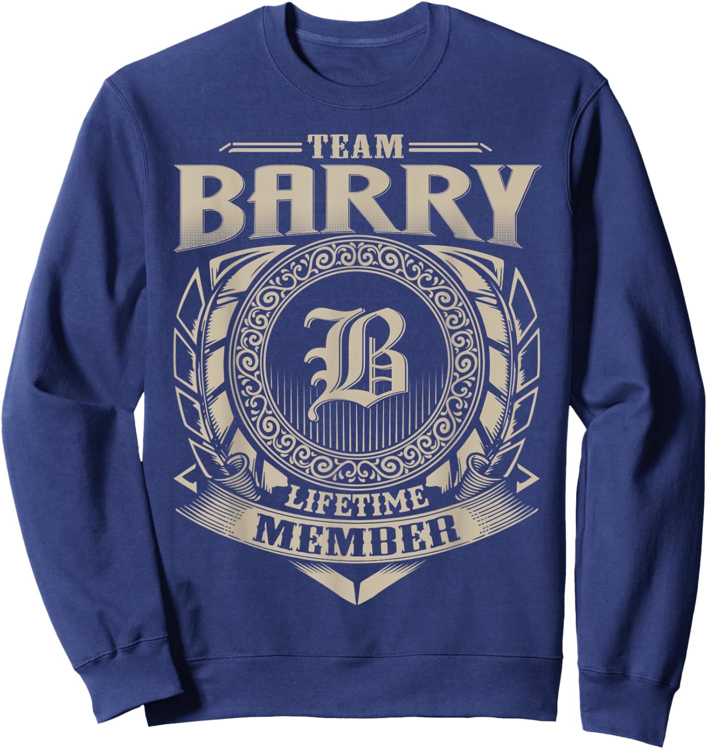Team BARRY Lifetime Member Vintage BARRY Family Sweatshirt - Sweatshirt | Navy