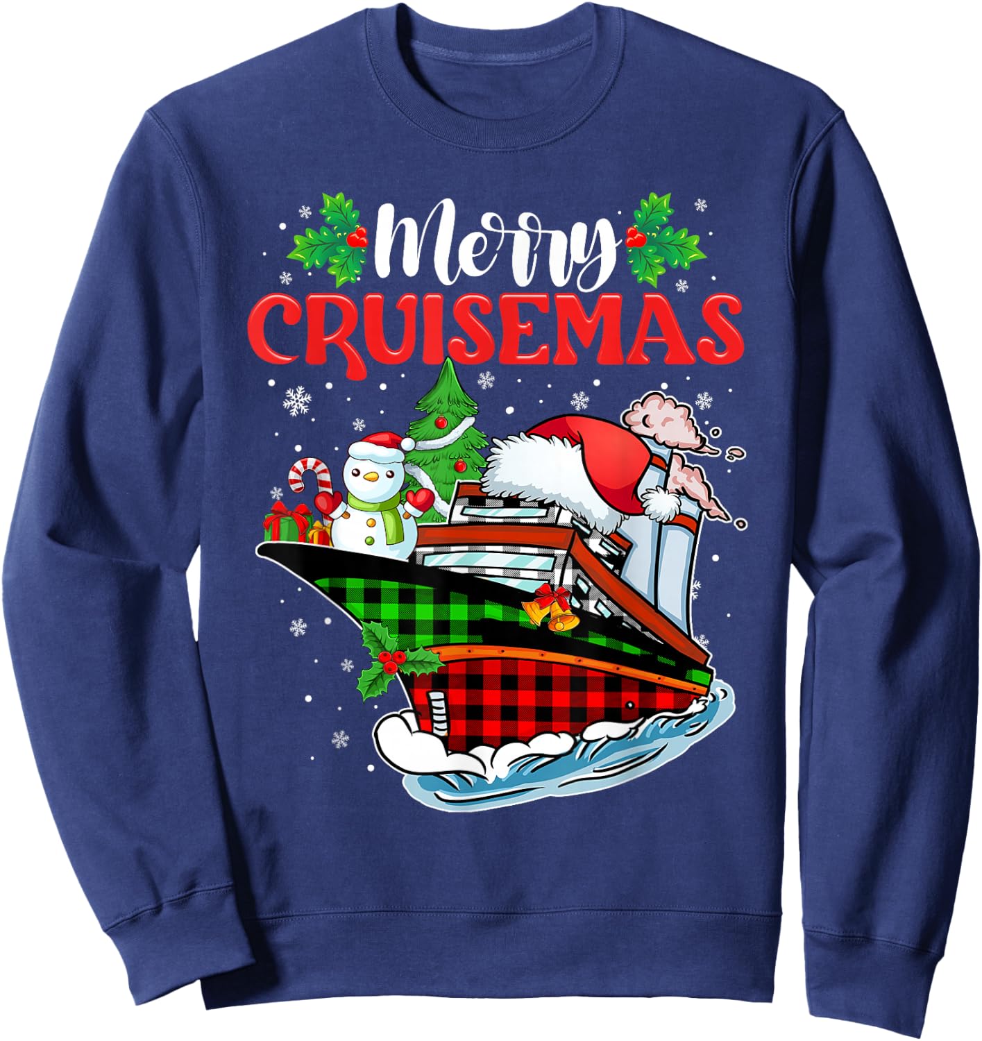 Merry Cruisemas 2025 Funny Cruise Squad Christmas 2025 Sweatshirt - Sweatshirt | Navy
