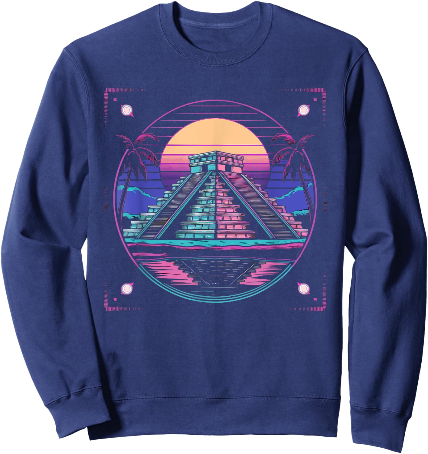 Chichen Itza Maya Civilization Mayan Pyramid Mexico Sweatshirt - Sweatshirt | Navy