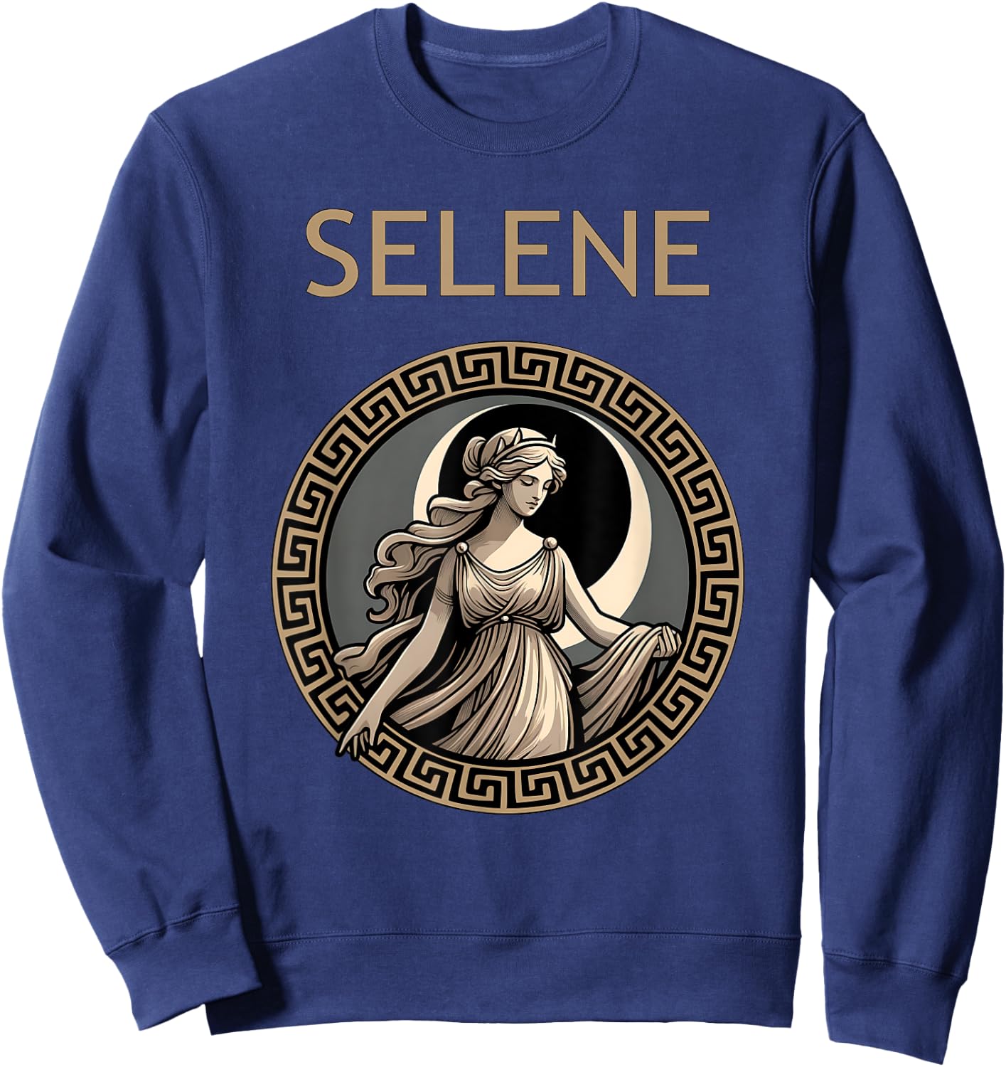 Selene Greek Goddess of the Moon Sweatshirt - Sweatshirt | Navy