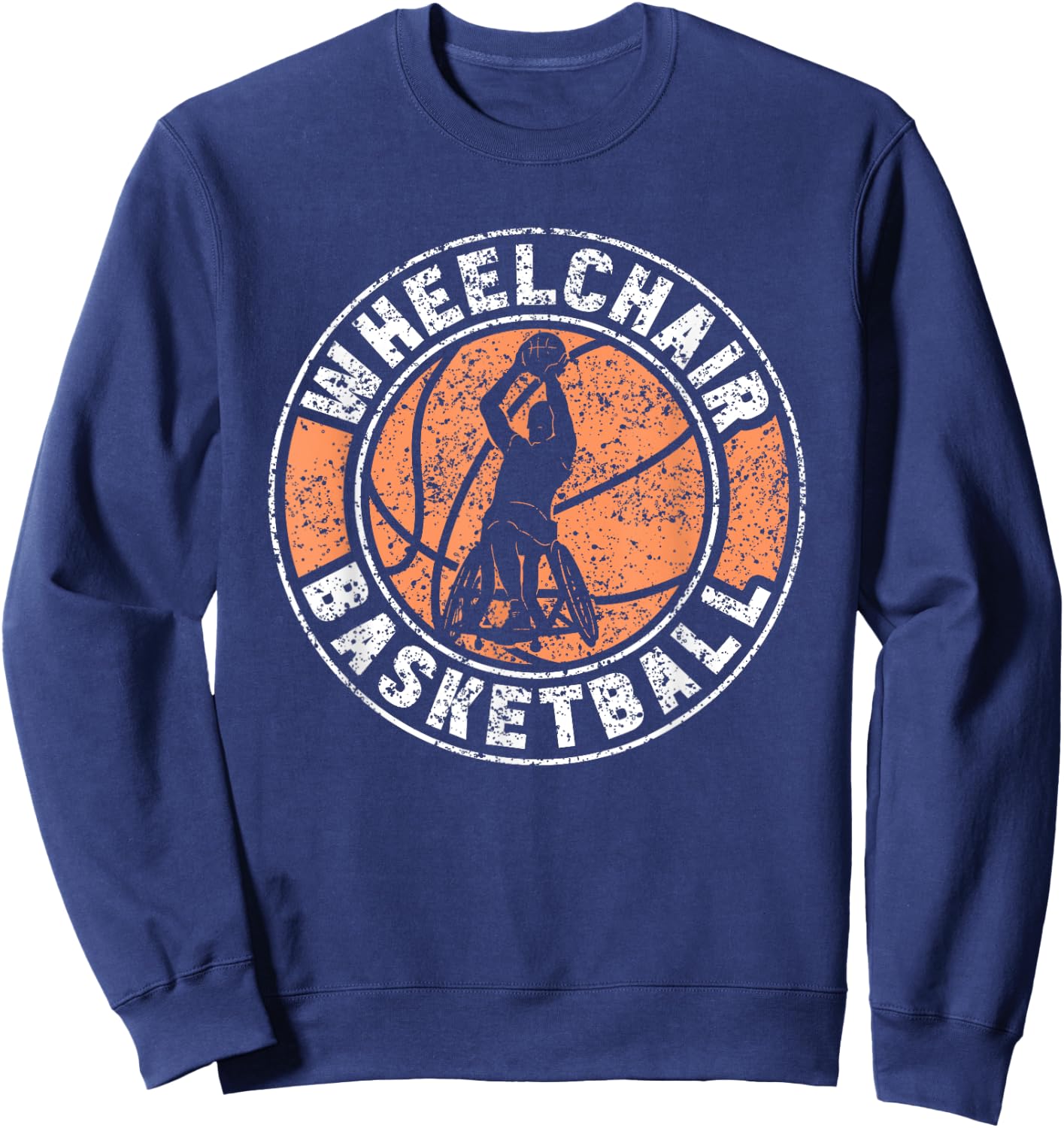 Wheelchair Basketball Player Sports Wheelchair Basketball Sweatshirt - Sweatshirt | Navy
