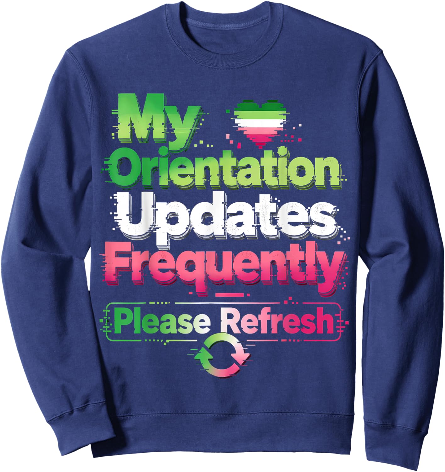 Funny Abrosexual Sweatshirt - Sweatshirt | Navy