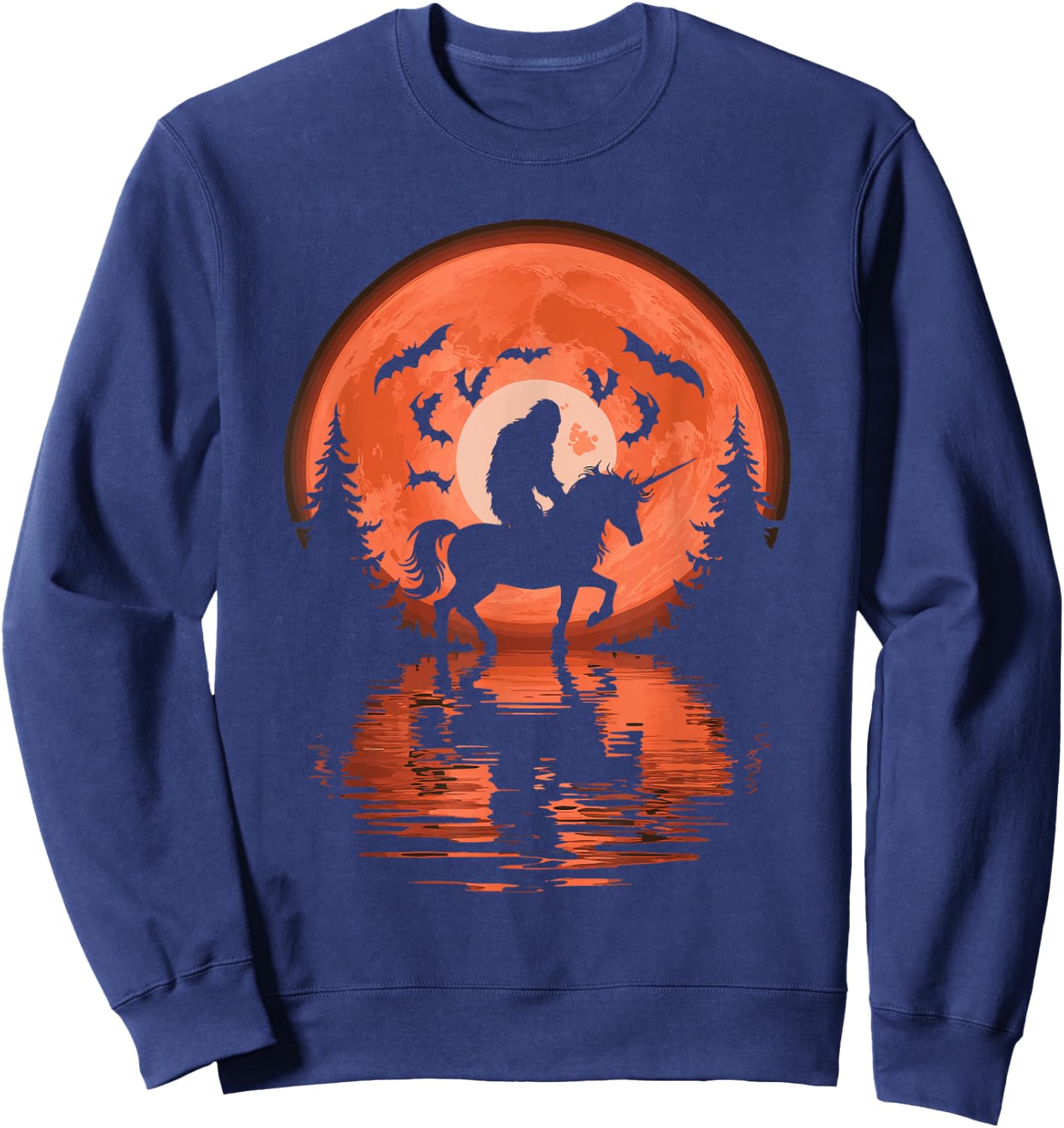Bigfoot Riding Unicorn Sweatshirt - Sweatshirt | Navy