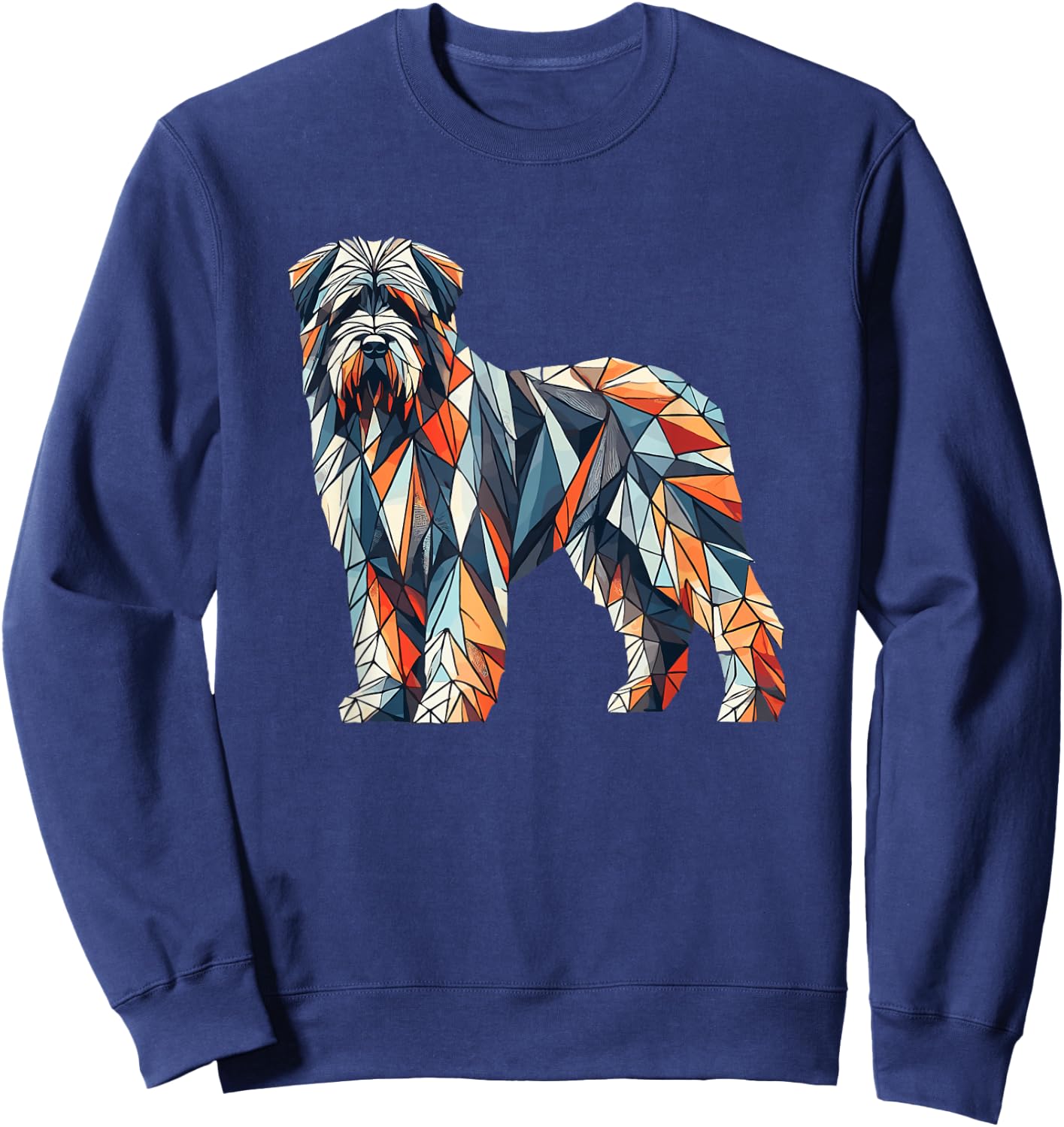 Geometric Art Bouvier Des Flandres Sweatshirt - Sweatshirt | Navy