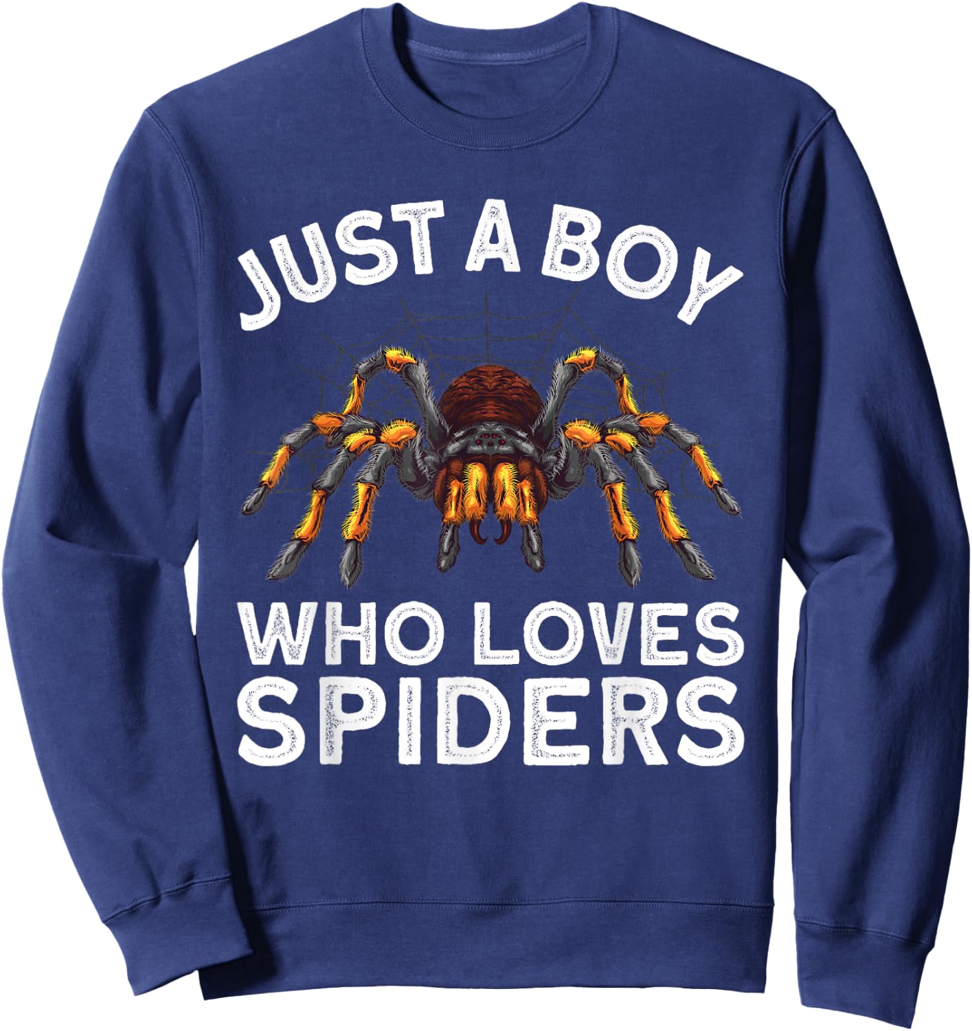 Cute Spider Boys Kids Spider Web Tarantula Arachnid Sweatshirt - Sweatshirt | Navy
