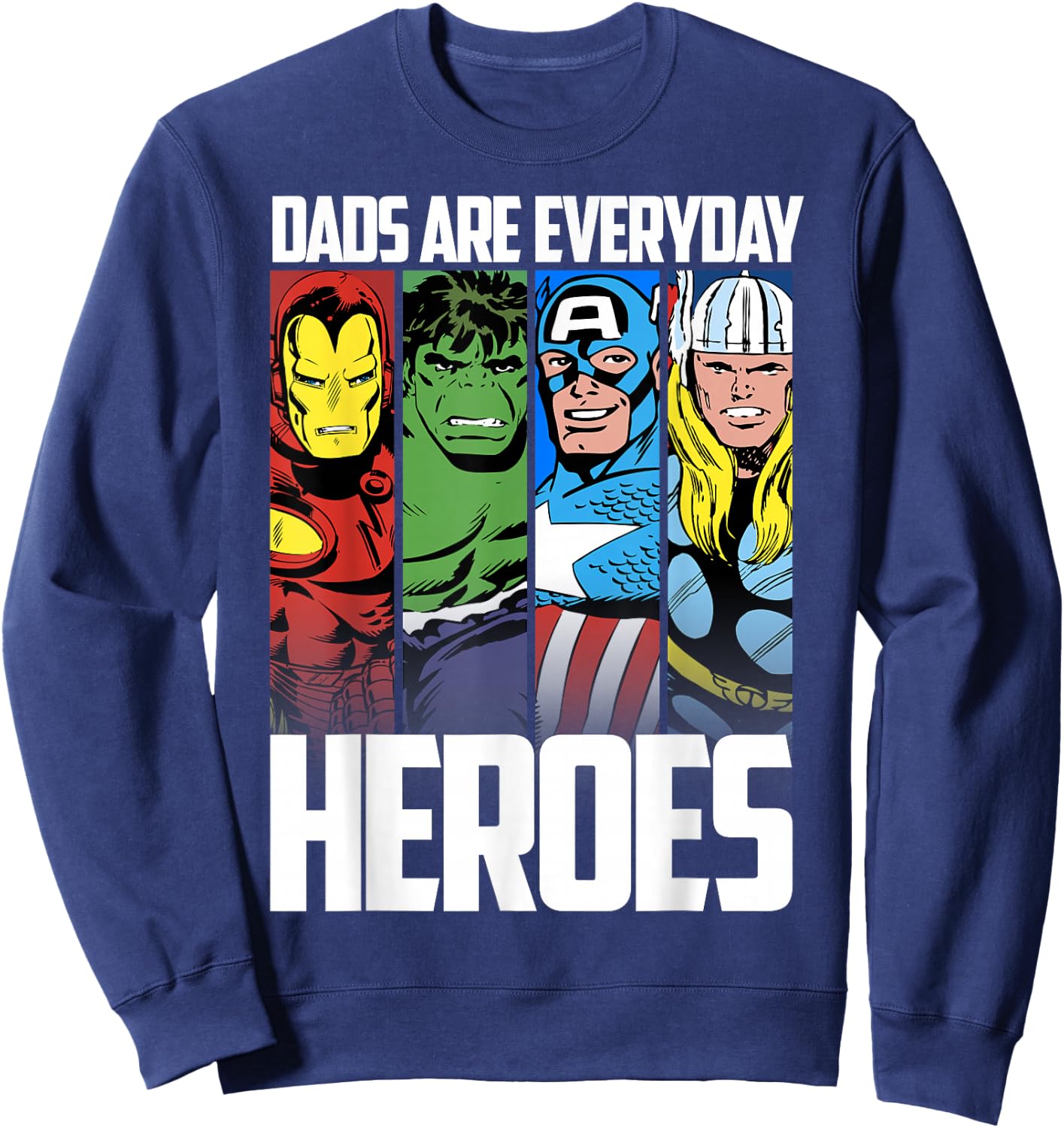 Marvel Avengers Father's Day Everyday Heroes Graphic Small Sweatshirt - Sweatshirt | Navy