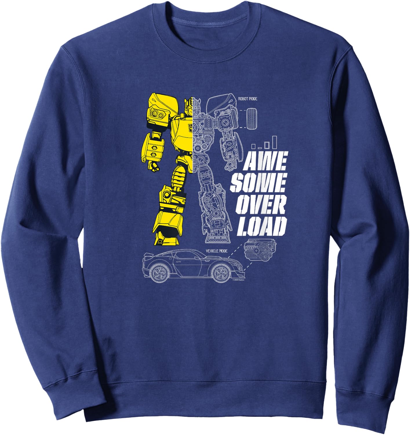 Transformers Bumblebee Awesome Overload Split Sweatshirt - Sweatshirt | Navy