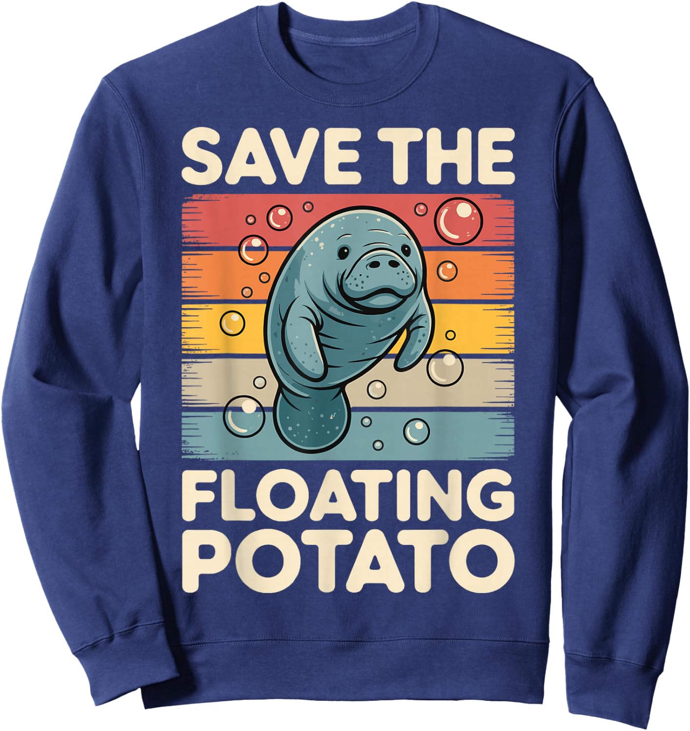 Save The Floating Potato Sweatshirt - Sweatshirt | Navy