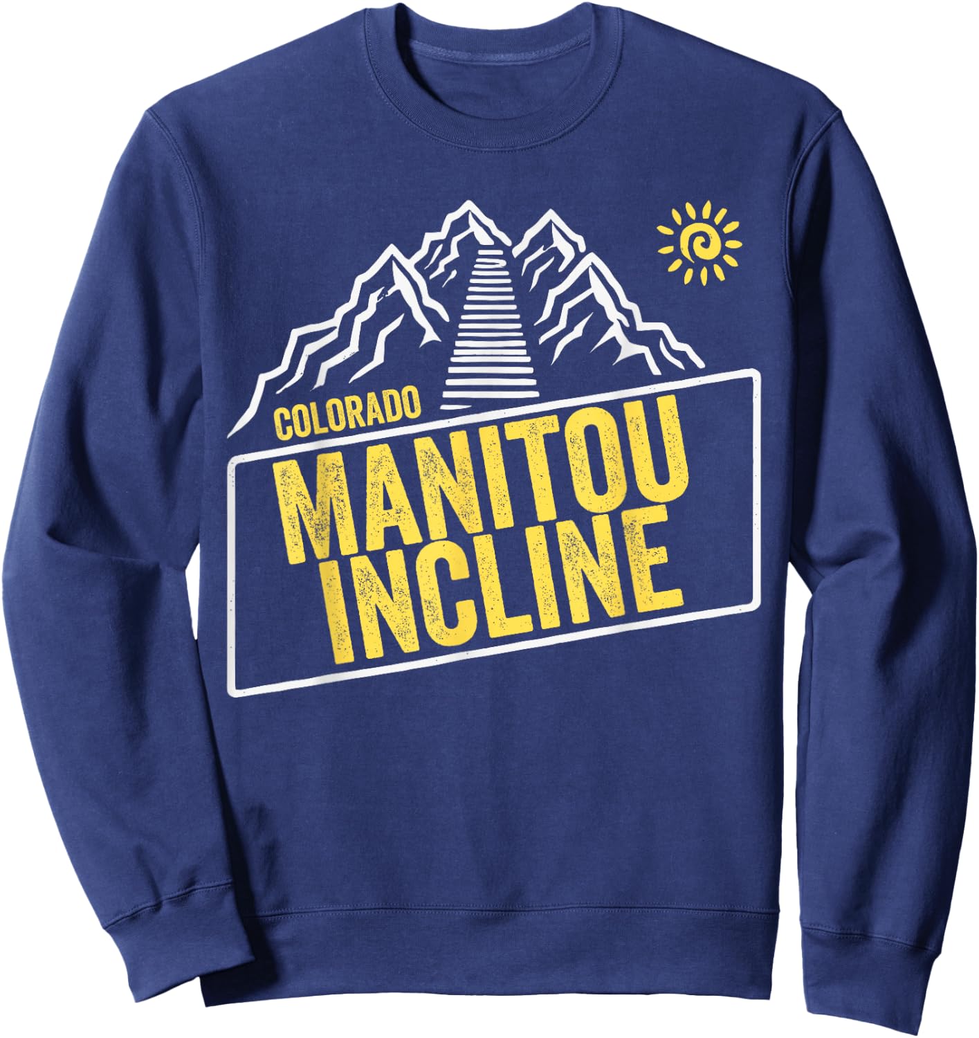 Manitou Incline Colorado, Manitou Springs, Manitou Incline Sweatshirt - Sweatshirt | Navy