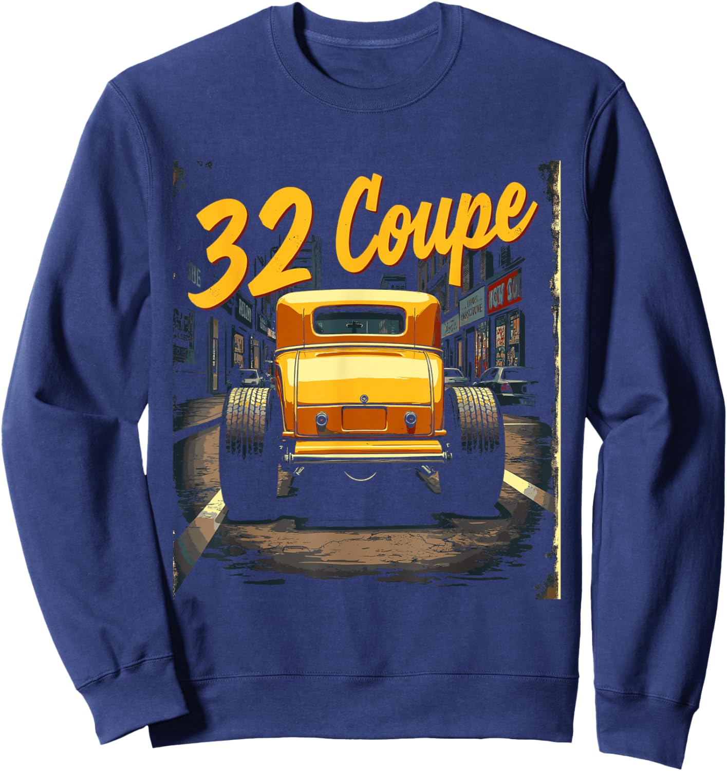 1932 Classic Retro Hot Rods car graphic Classic Deuce Coupe Sweatshirt - Sweatshirt | Navy