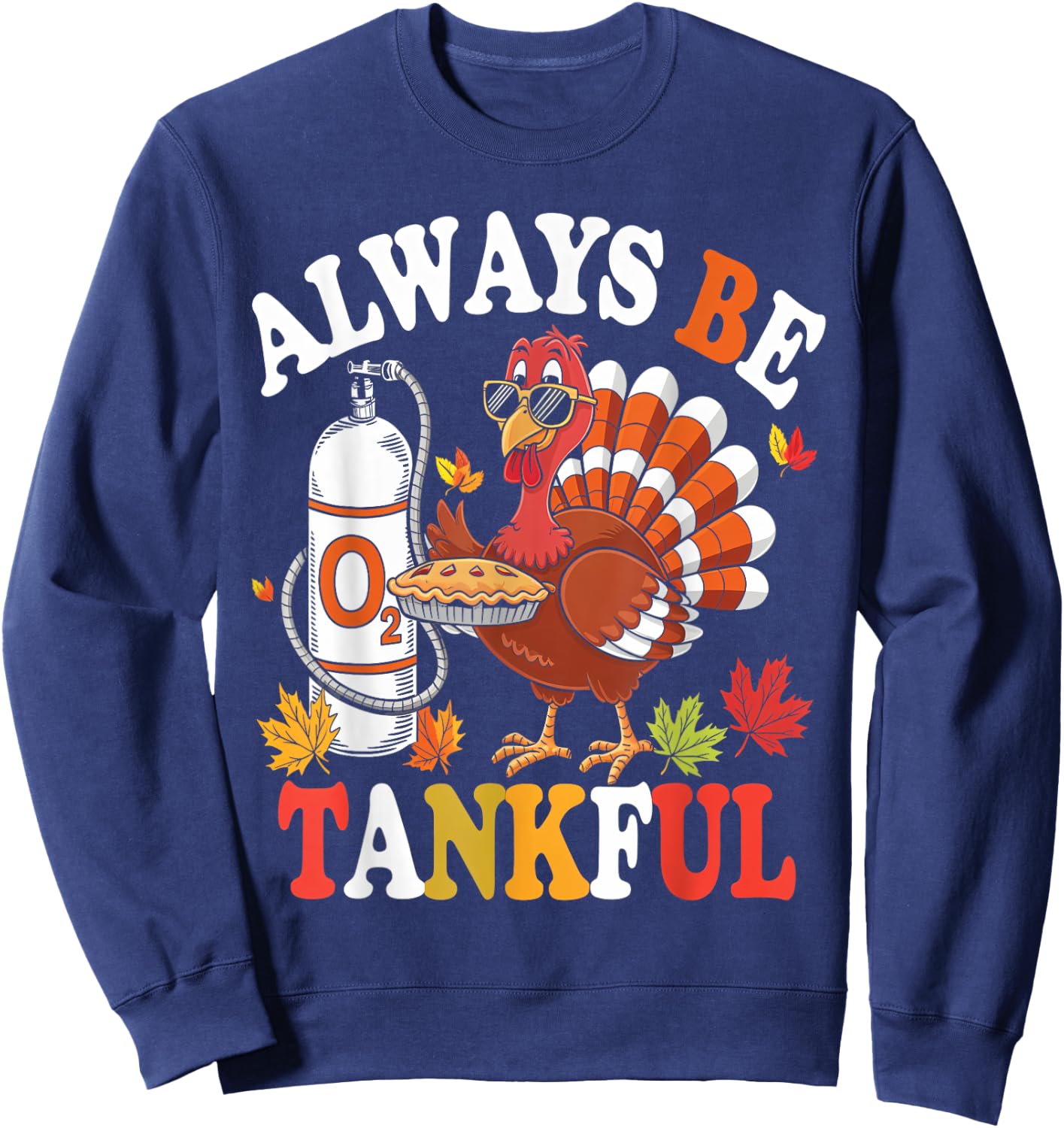 NJVI41 Thanksgiving Respiratory Therapist Thanksgiving Nurse Autumn Fall Turkey - Black, Small, , Short Sleeve, , Modern Mandarin Collar Sleeveless, Fall Anatomy Leaf Theme Shirt Sweatshirt - Sweatshirt | Navy
