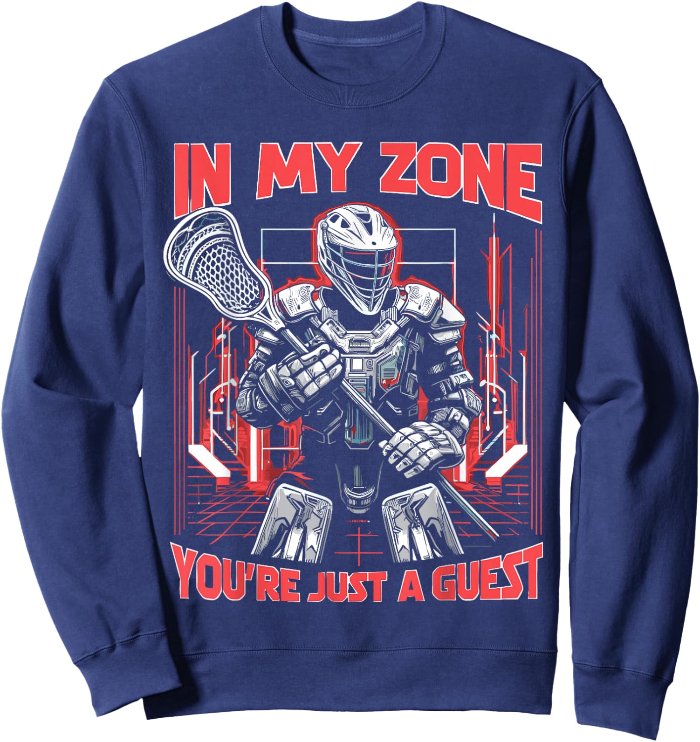 Lacrosse Player Lacrosse Goalie Lax Goalie Christmas Sweatshirt - Sweatshirt | Navy