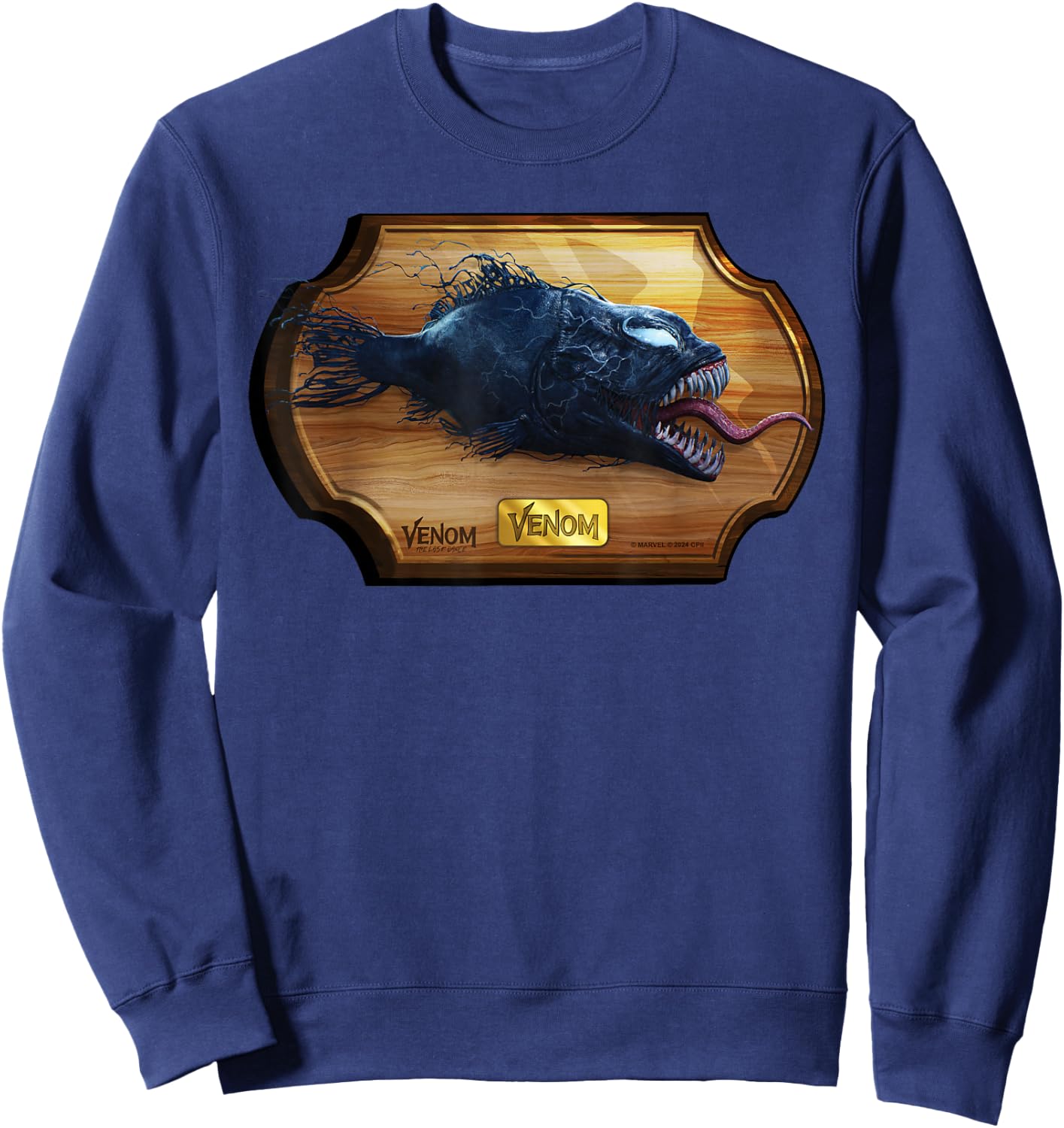 Marvel Venom: The Last Dance Mounted Wall Plaque Venom Fish Sweatshirt - Sweatshirt | Navy