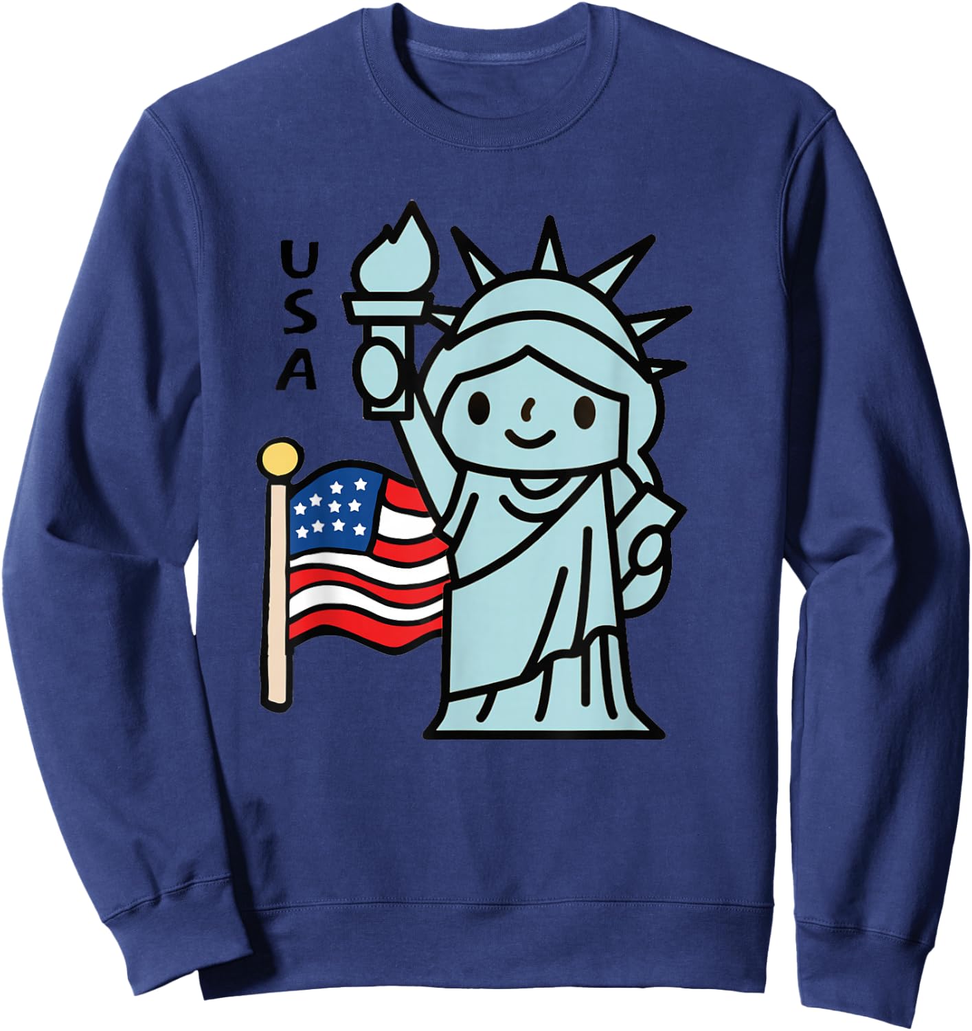 4 July Liberty Statue Kids Sweatshirt - Sweatshirt | Navy
