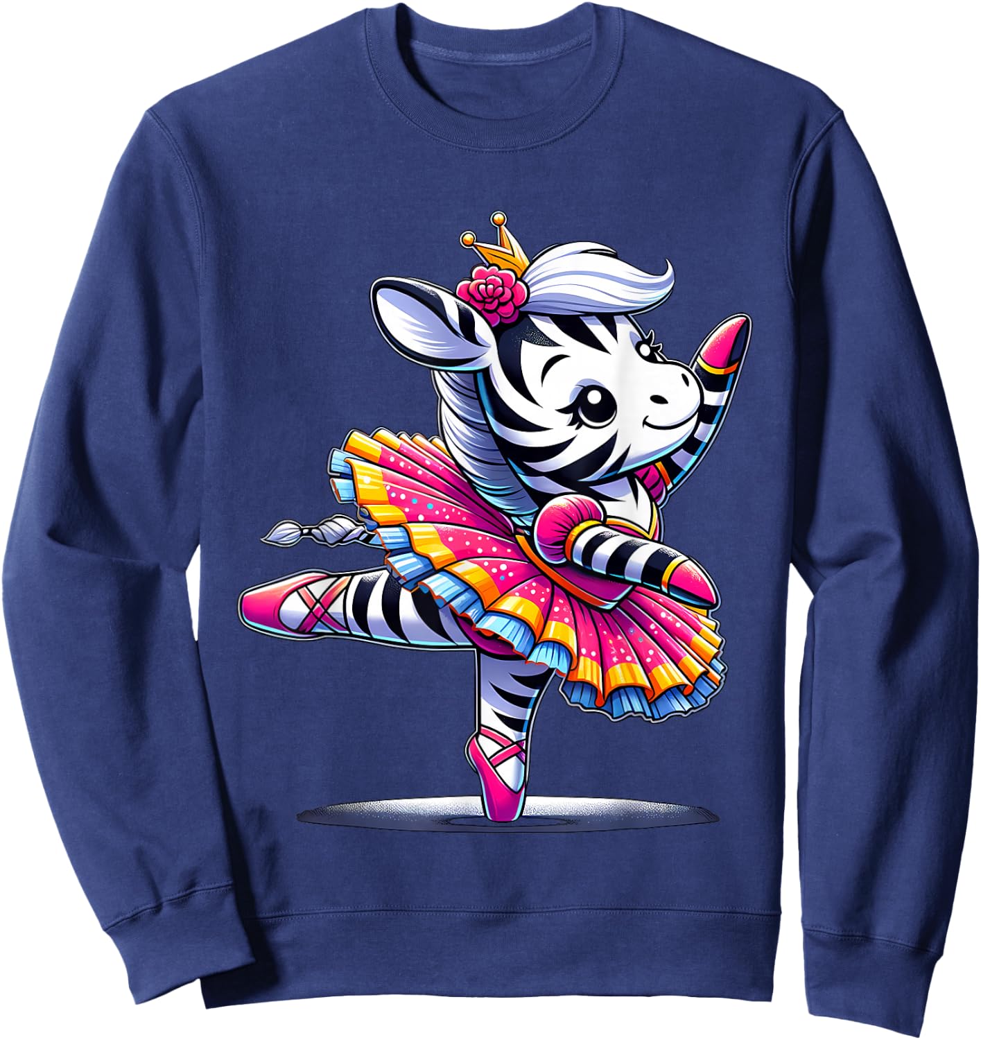 Ballerina Zebra Dancing Sweatshirt - Sweatshirt | Navy