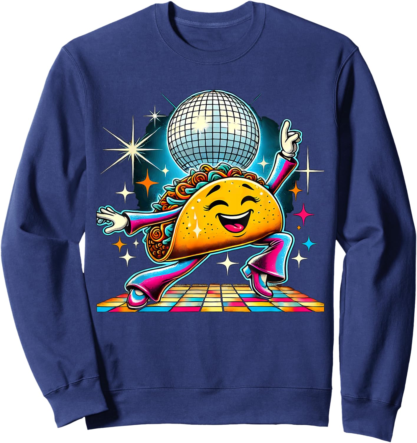 Aesthetic Taco Disco Sweatshirt - Sweatshirt | Navy