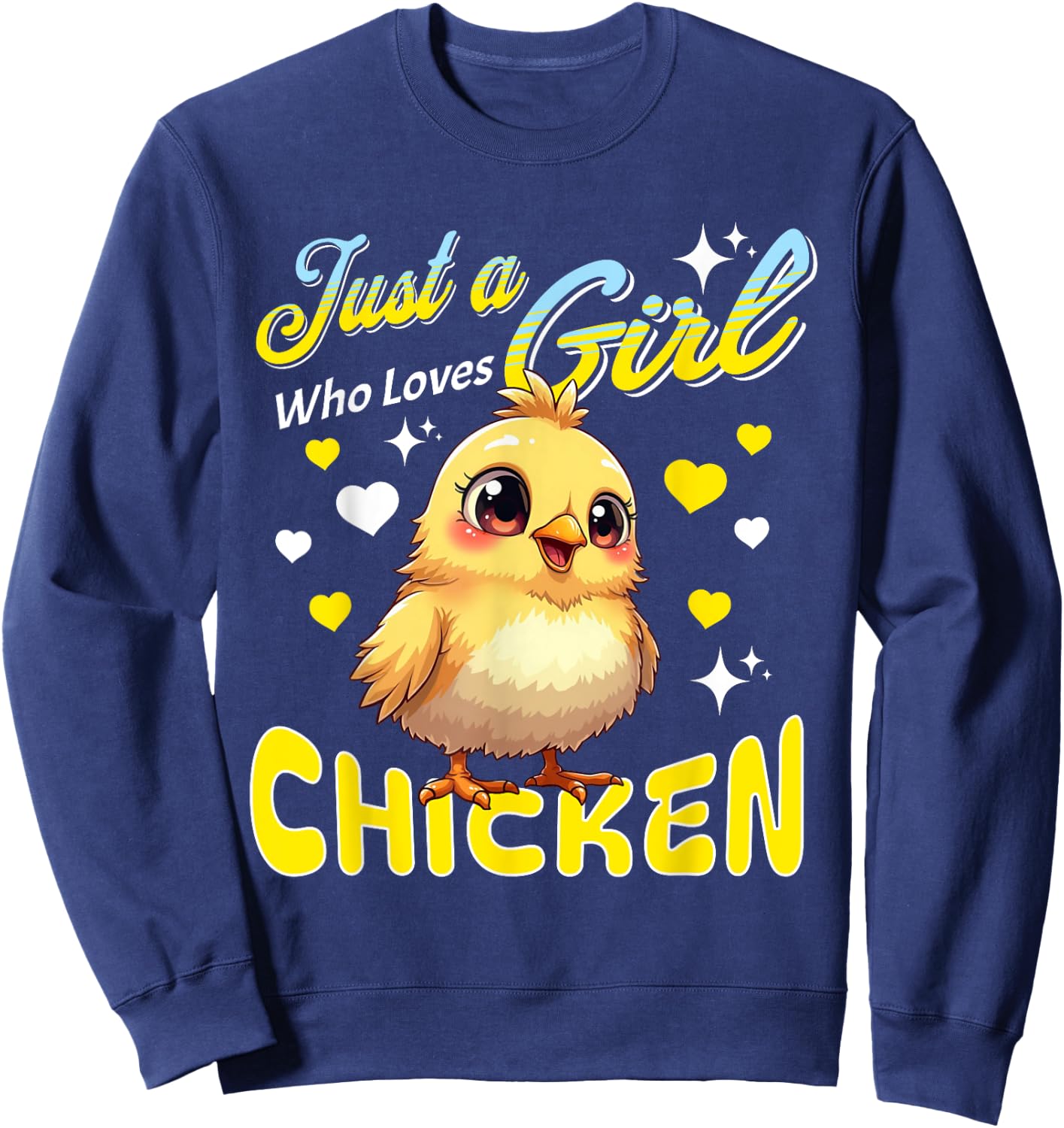 Just a Girl Who Loves Chicken Dress and Kids Sweatshirt - Sweatshirt | Navy
