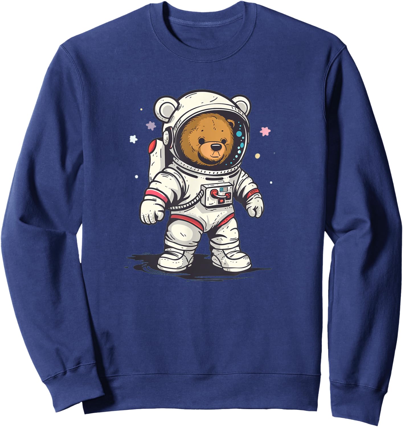 Funny Space Teddy Costume for Bear and Astronaut Lovers Sweatshirt - Sweatshirt | Navy