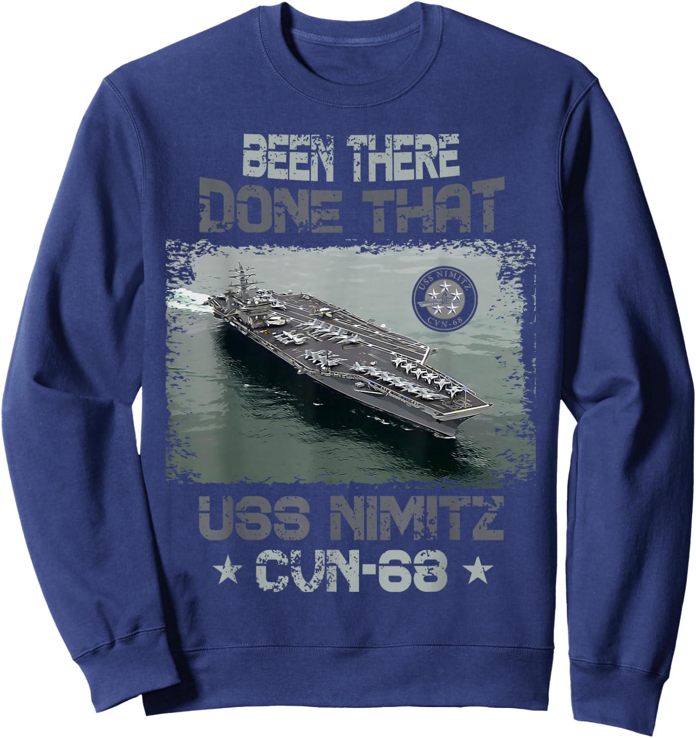USS Nimitz Aircraft Carrier US Military Sweatshirt - Sweatshirt | Navy