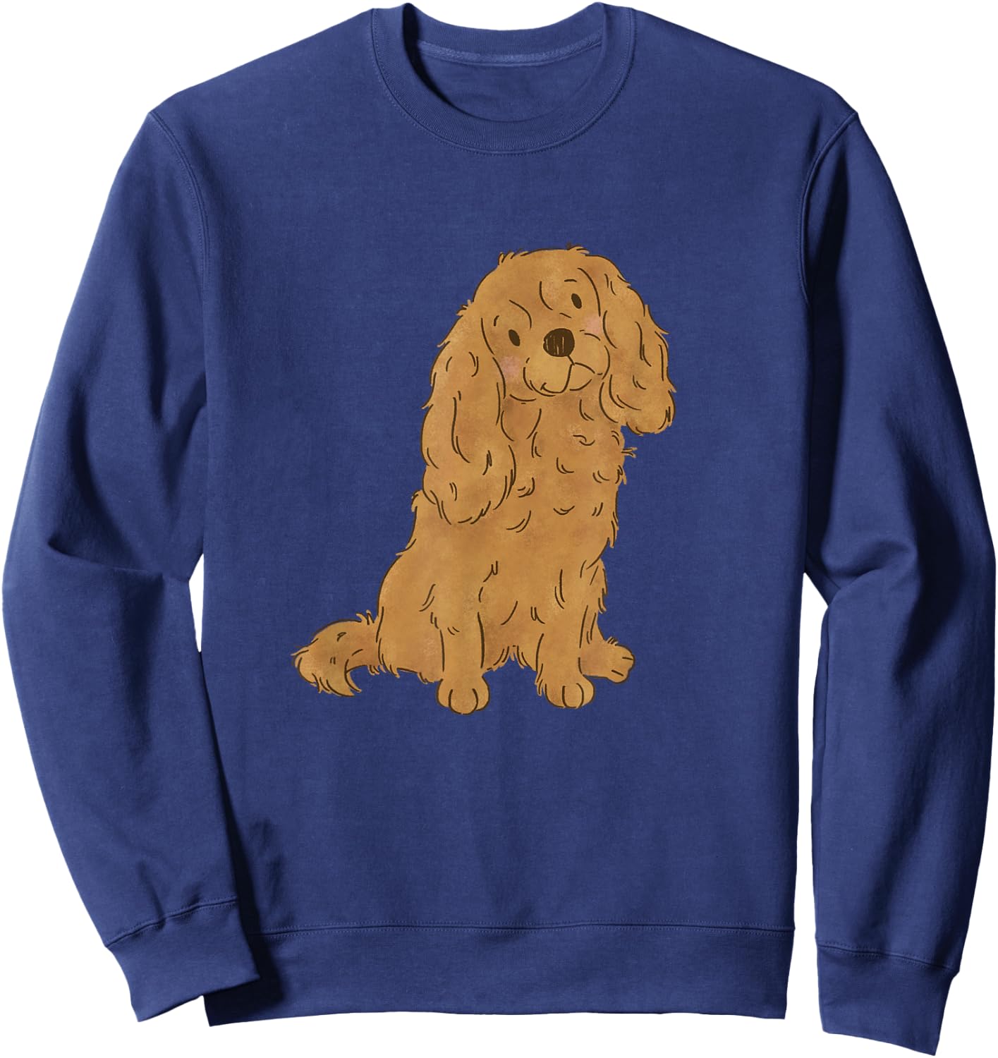 Ruby Cavalier King Charles Spaniel Cavie Mom Sweatshirt - Sweatshirt | Navy