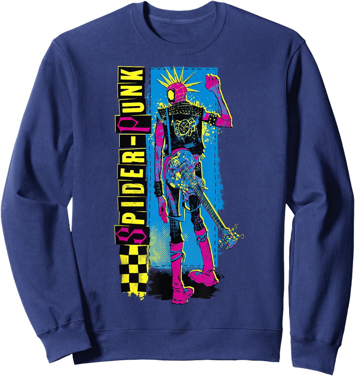 Marvel Spider-Man Across The Spider-Verse Part 1 Spider-Punk Sweatshirt - Sweatshirt | Navy