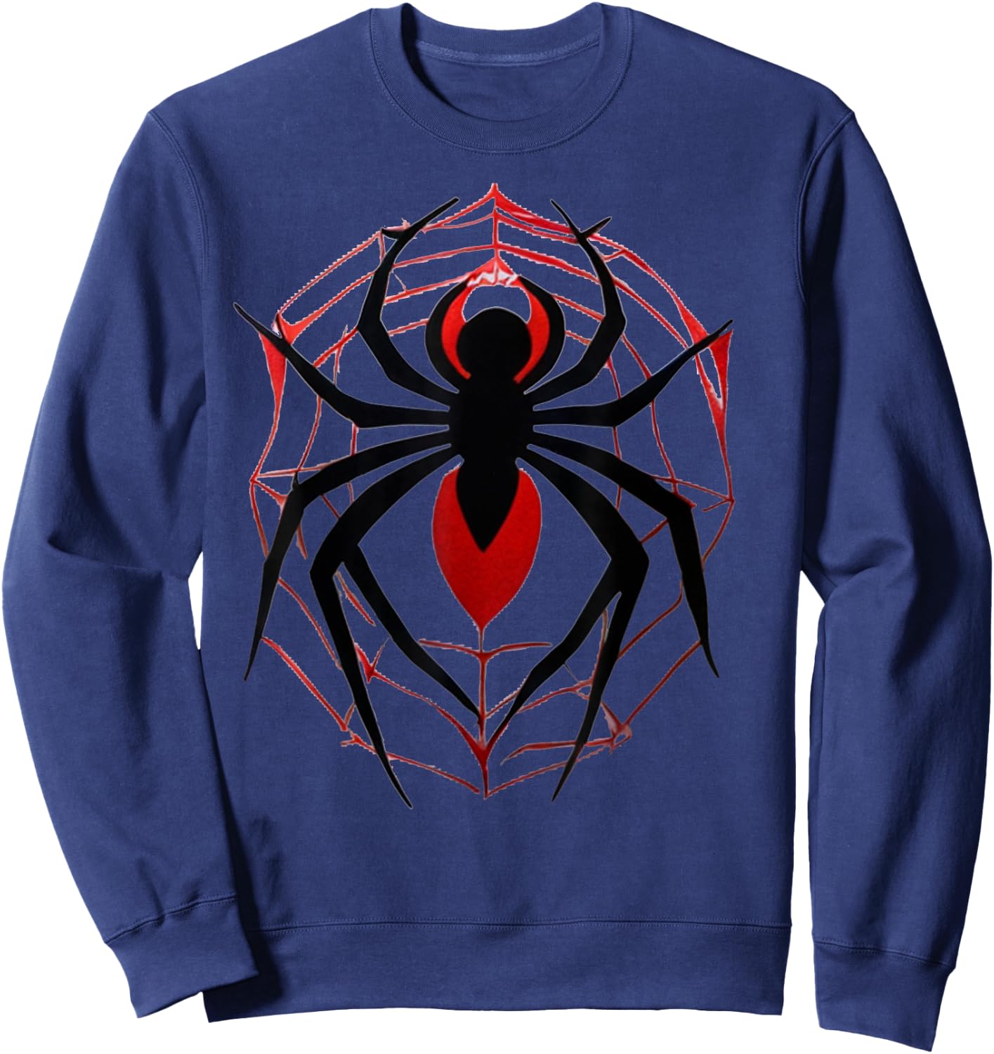 Spider Vintage Pig Spider Web Black Widow Spider Super Hero Sweatshirt - Sweatshirt | Navy