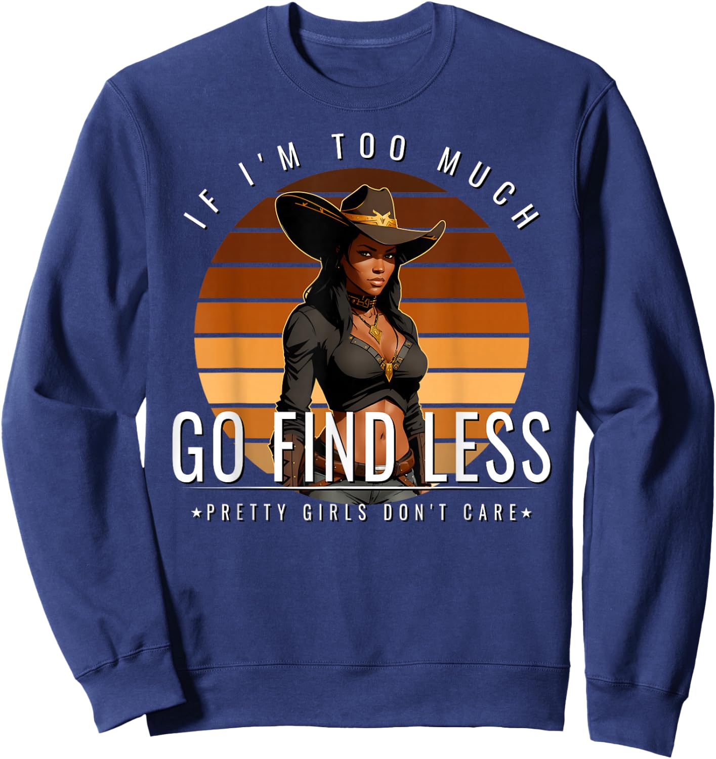 Black Rodeo Queen - African American Western Tribute Sweatshirt - Sweatshirt | Navy