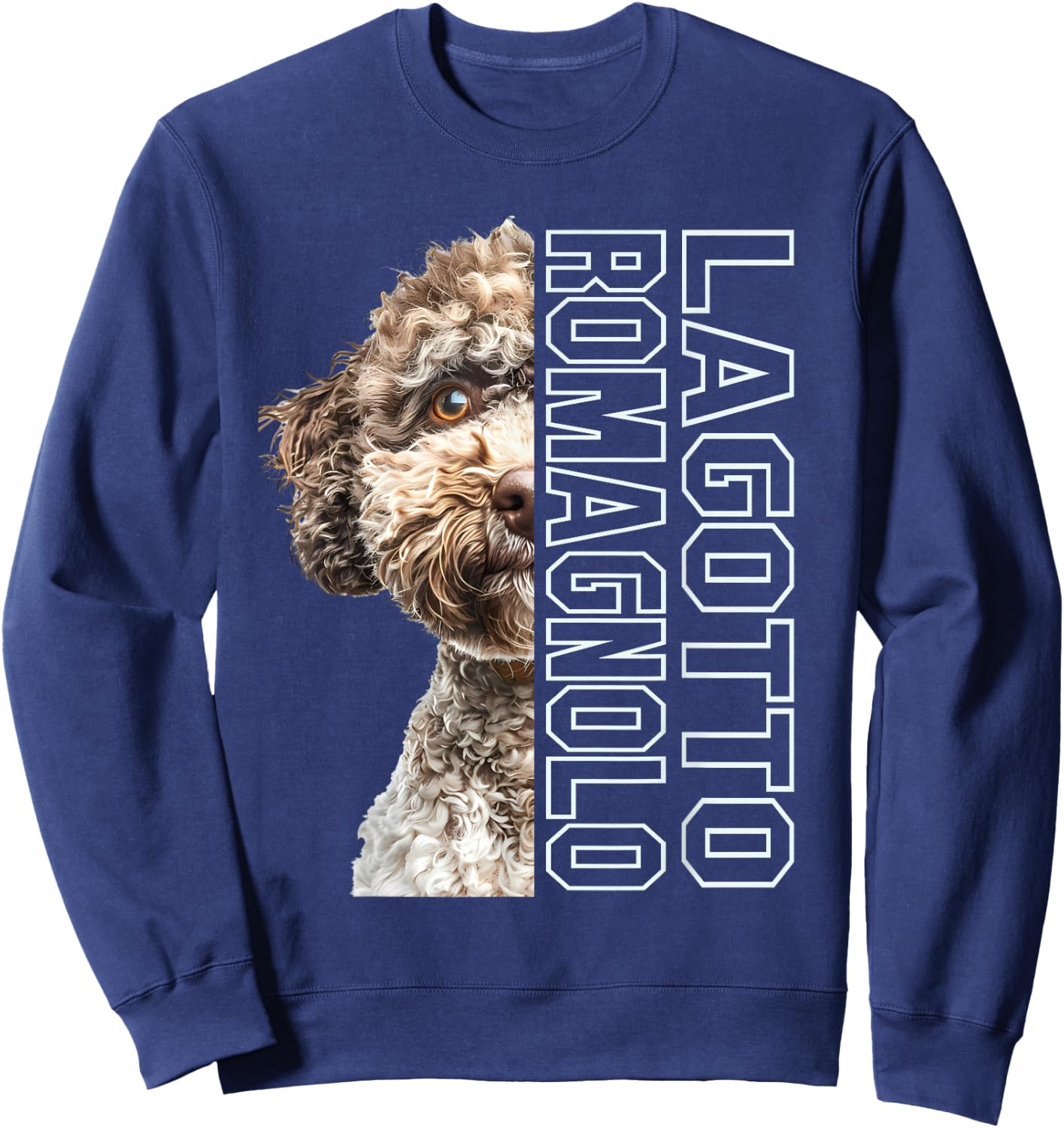 Lagotto Romagnolo , Small, Black Sweatshirt - Sweatshirt | Navy