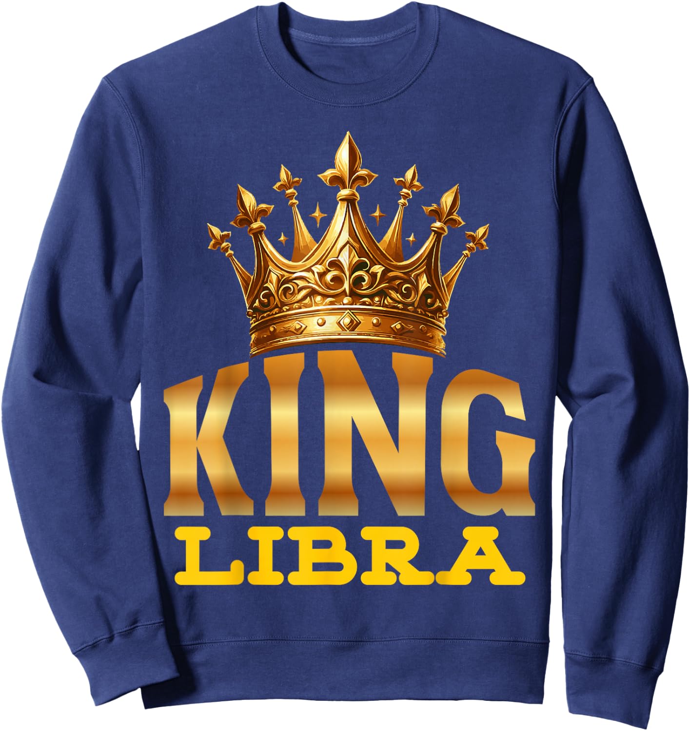King Libra Balance Zodiac Sign Crown Sweatshirt - Sweatshirt | Navy