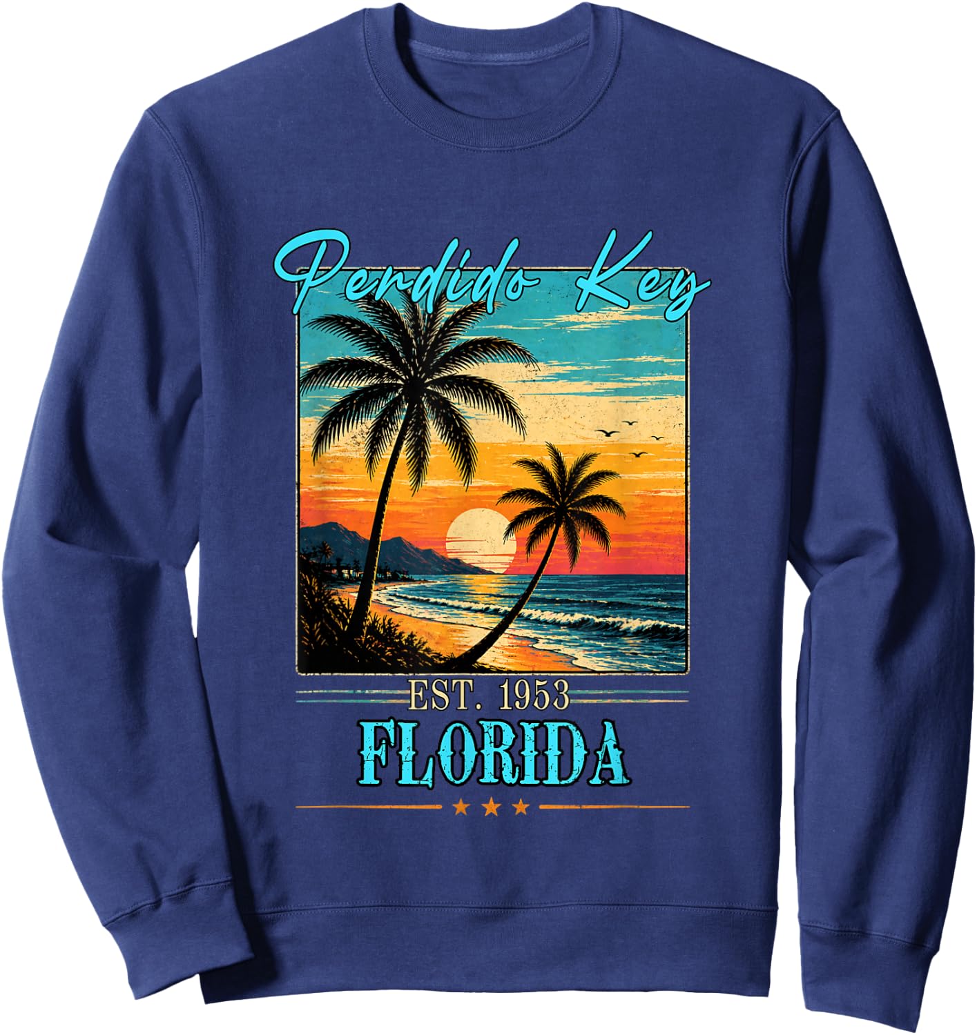 Perdido Key Florida Sunset Beach Summer 2026 Sweatshirt - Sweatshirt | Navy