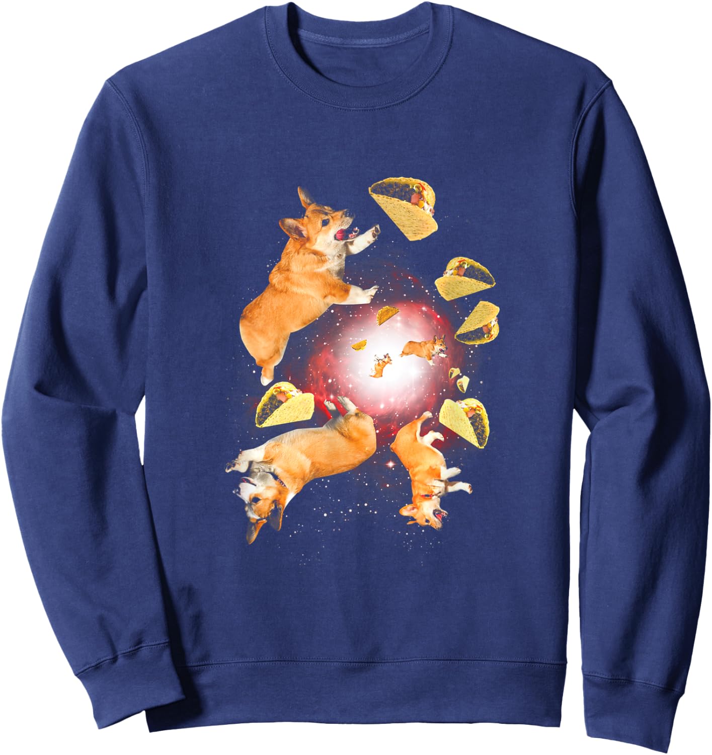 Walnut & 39th Corgi Tacos Sweatshirt - Sweatshirt | Navy