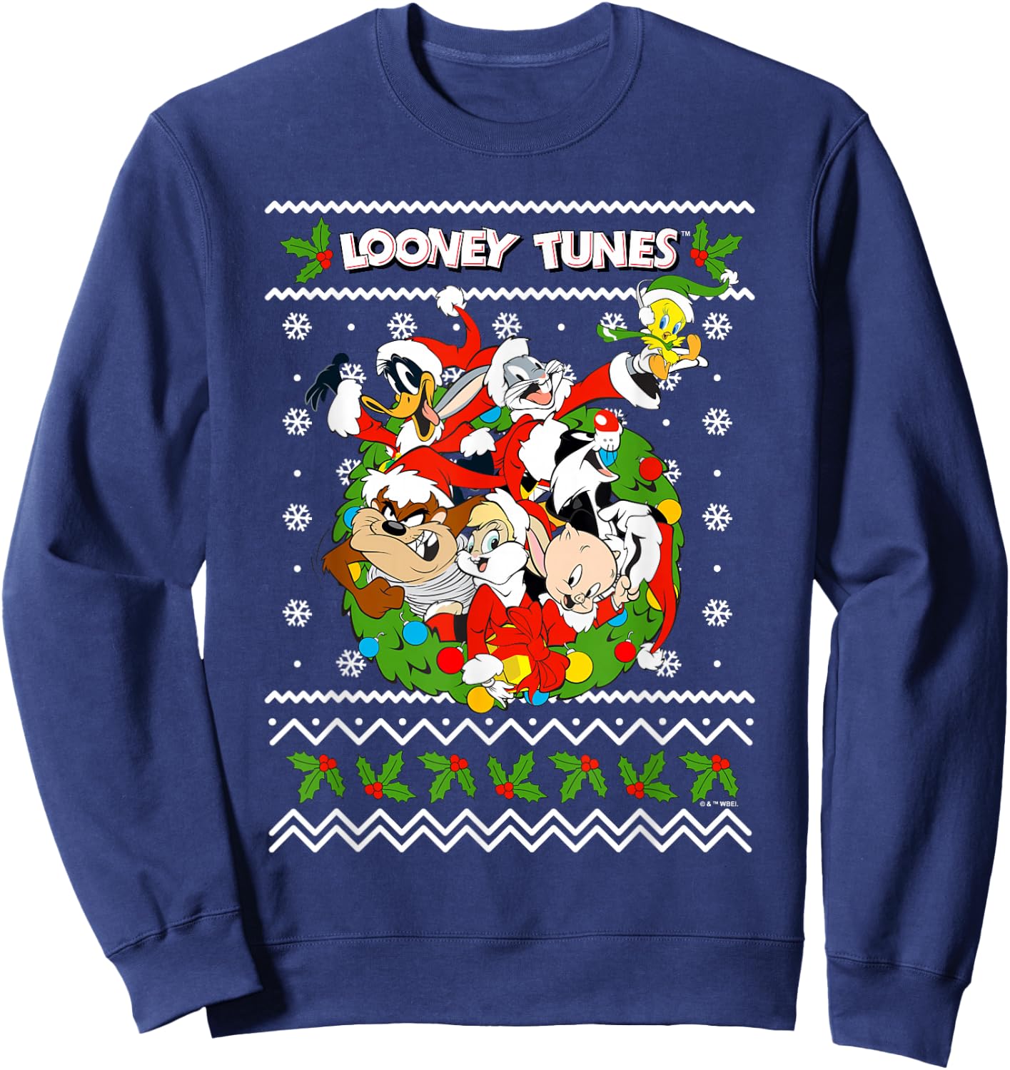 Looney Tunes Looney Christmas Ugly Christmas Sweatshirt - Sweatshirt | Navy