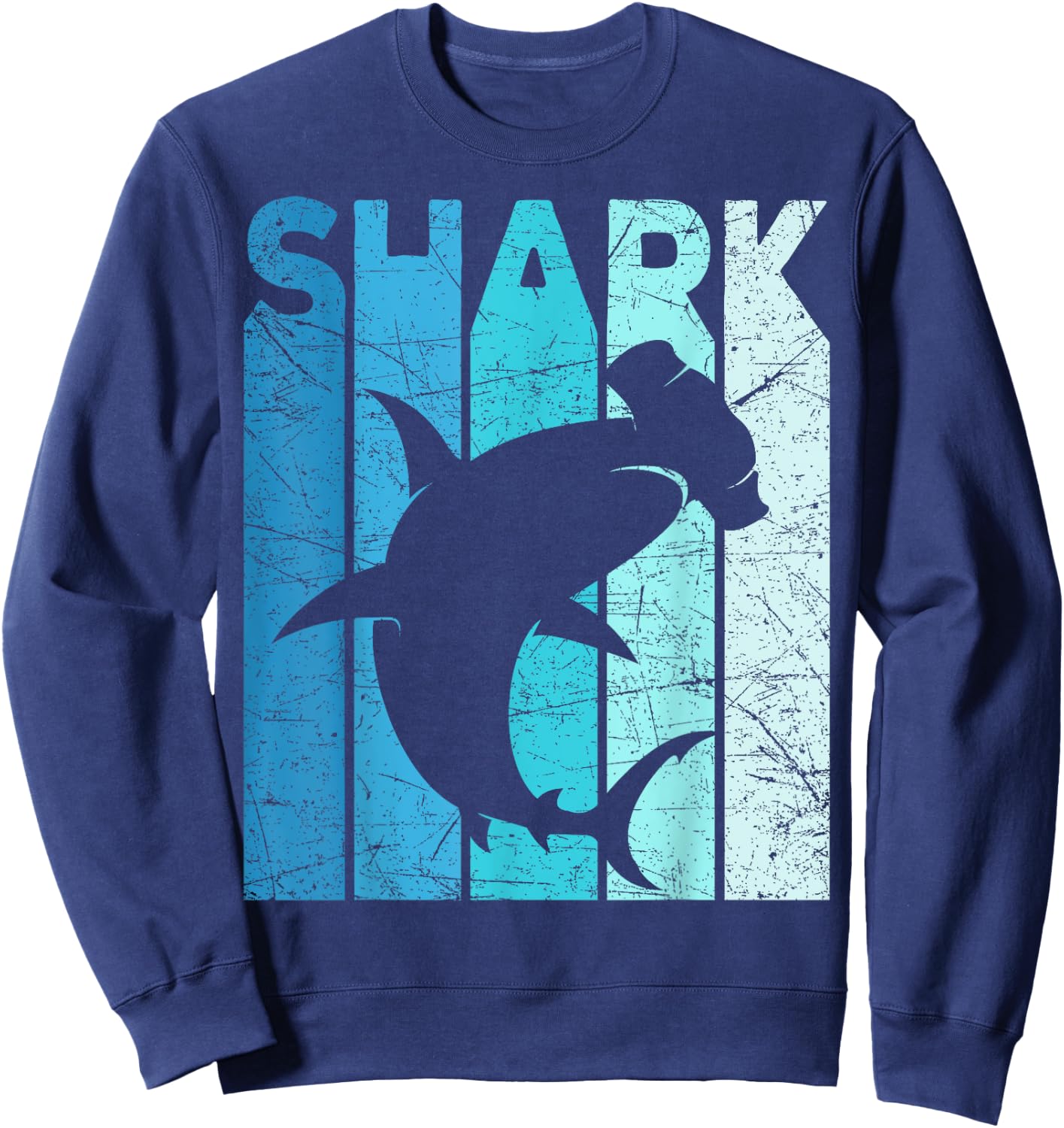 Hammerhead Shark Vintage Shark Lover Retro Oceanography Sweatshirt - Sweatshirt | Navy