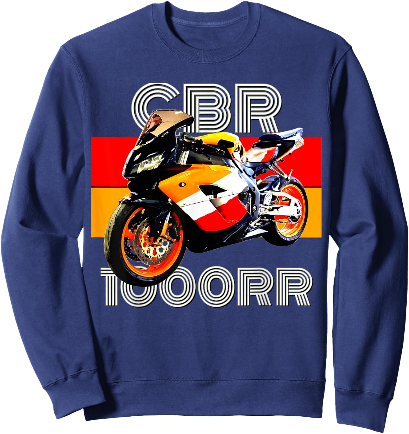 CBR 1000RR Motorcycle, Vintage Street Bike Sweatshirt - Sweatshirt | Navy