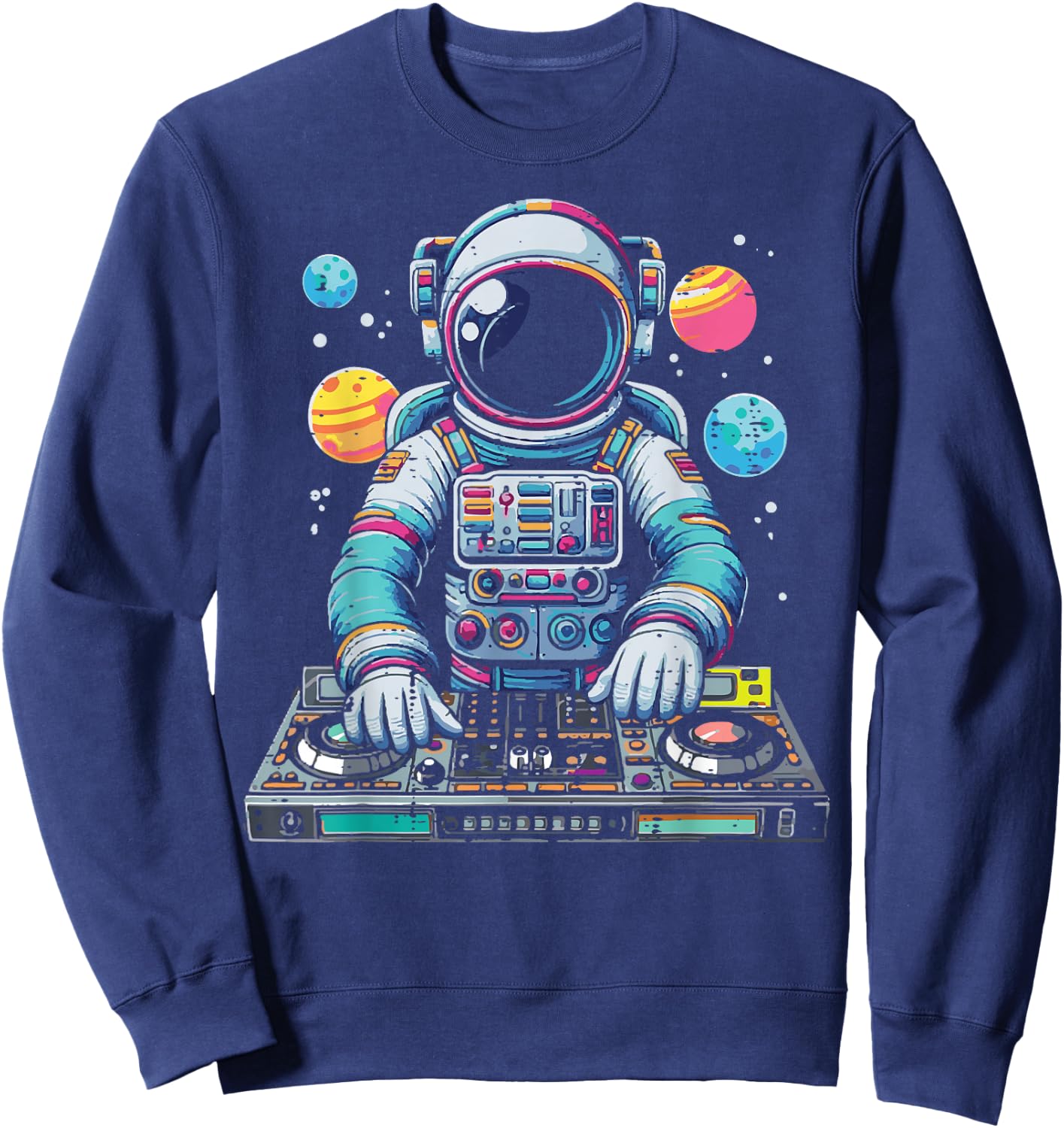 Astronaut Disc Jockey Spaceman Dj Space Music Men Boys Kids Sweatshirt - Sweatshirt | Navy