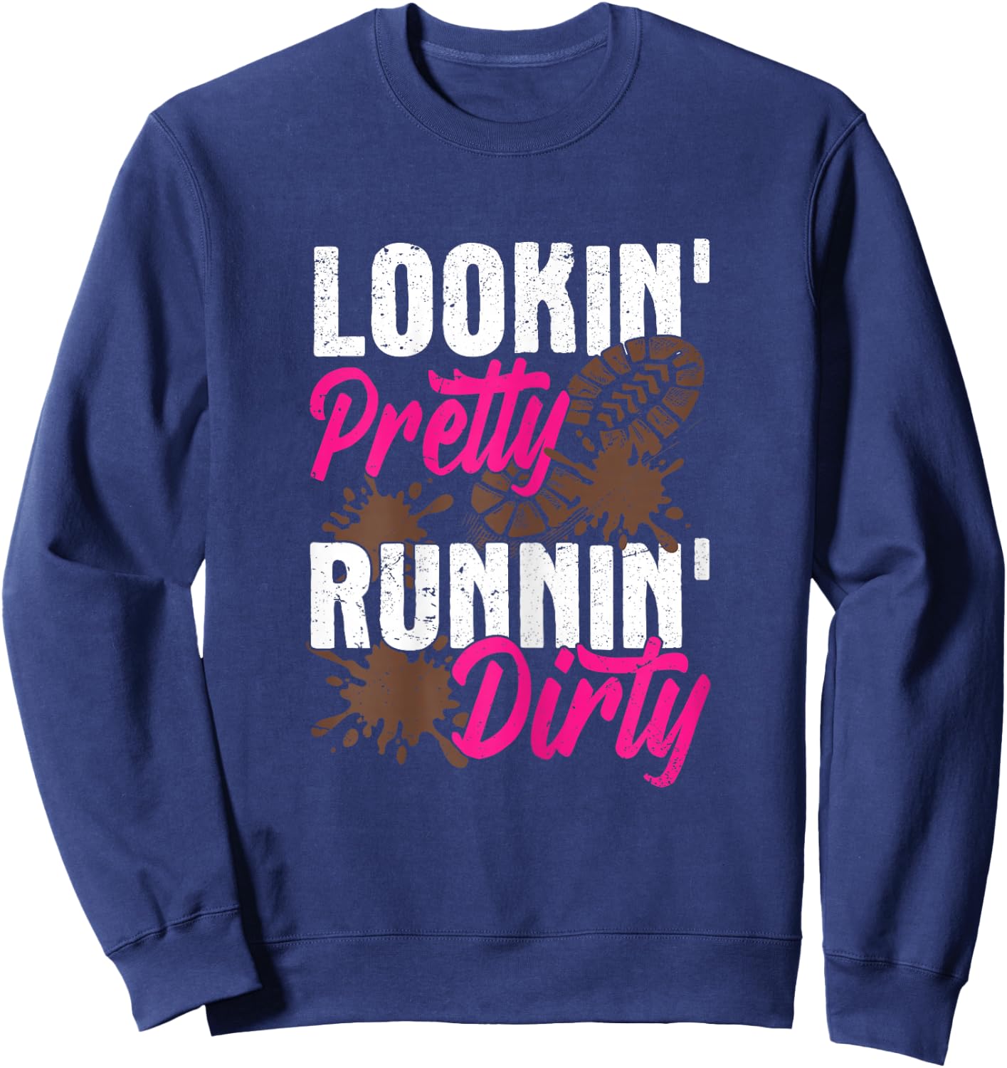 Mud girl run Sweatshirt - Sweatshirt | Navy