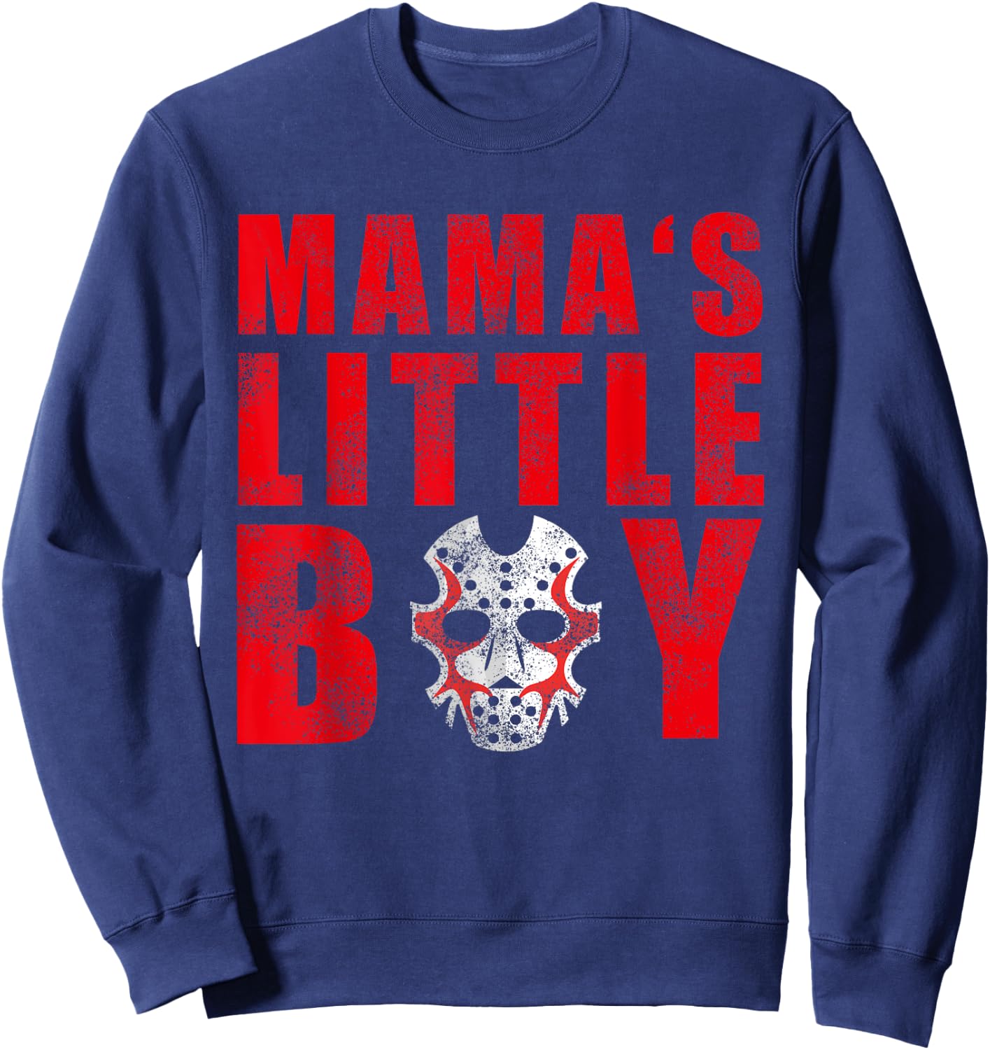 Mama's Little Boy Halloween Costume Horror Friday Movie Sweatshirt - Sweatshirt | Navy